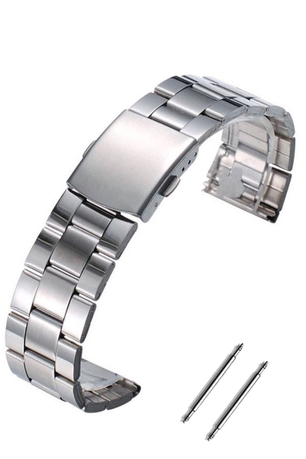 Fossil 20mm Saat Uyumlu Gümüş Renk Paslanmaz Çelik Metal Saat Kordonu