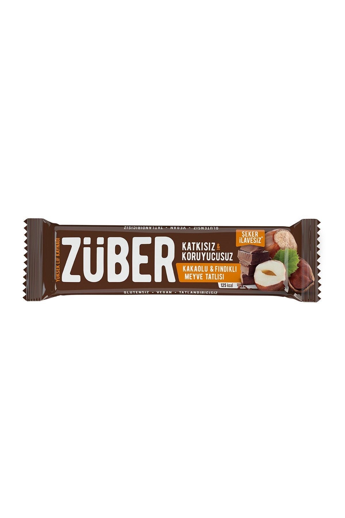 Züber Fındıklı & Kakaolu Doğal Meyve Tatlısı (40GR X 5 ADET)