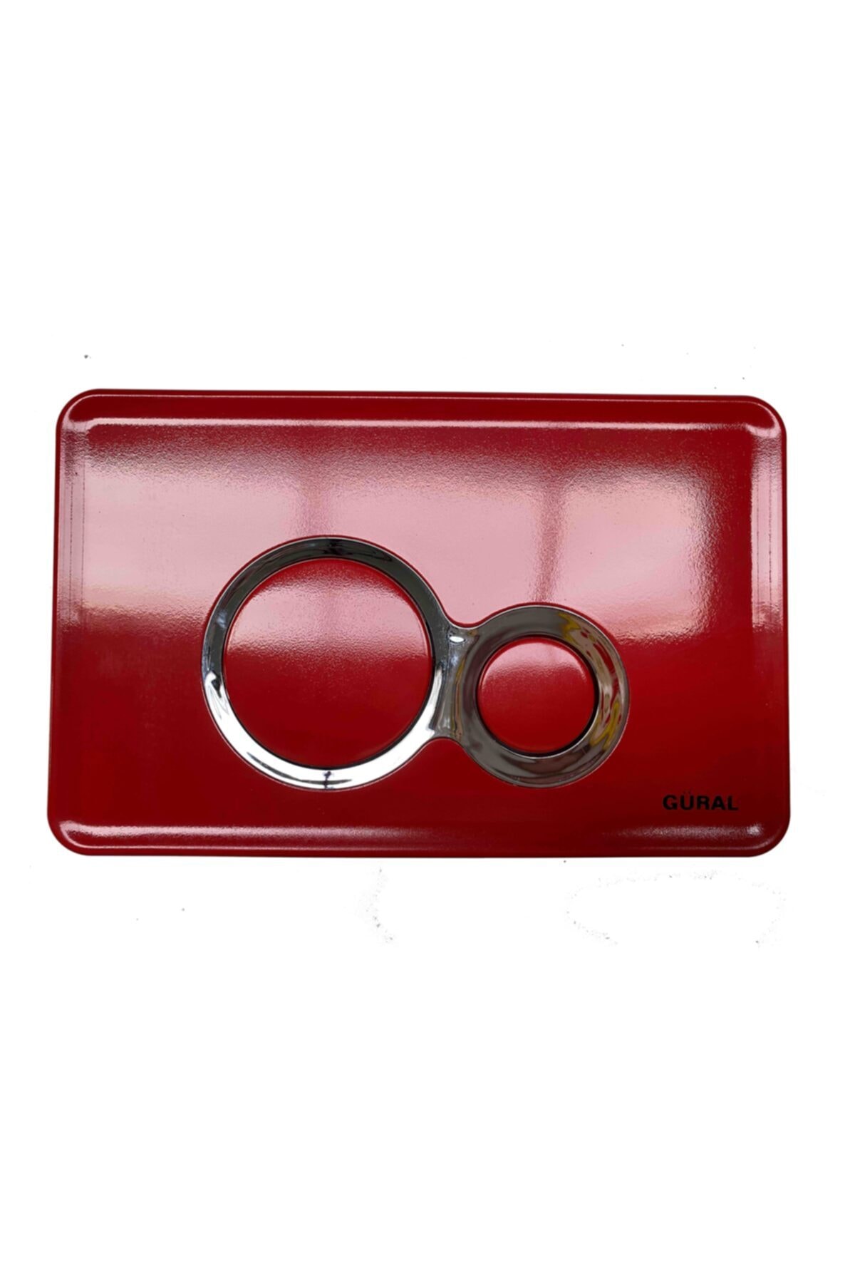 GÜRAL VİT Venüs Çift Kademeli Gömme Rezervuar Paneli (kırmızı/krom)
