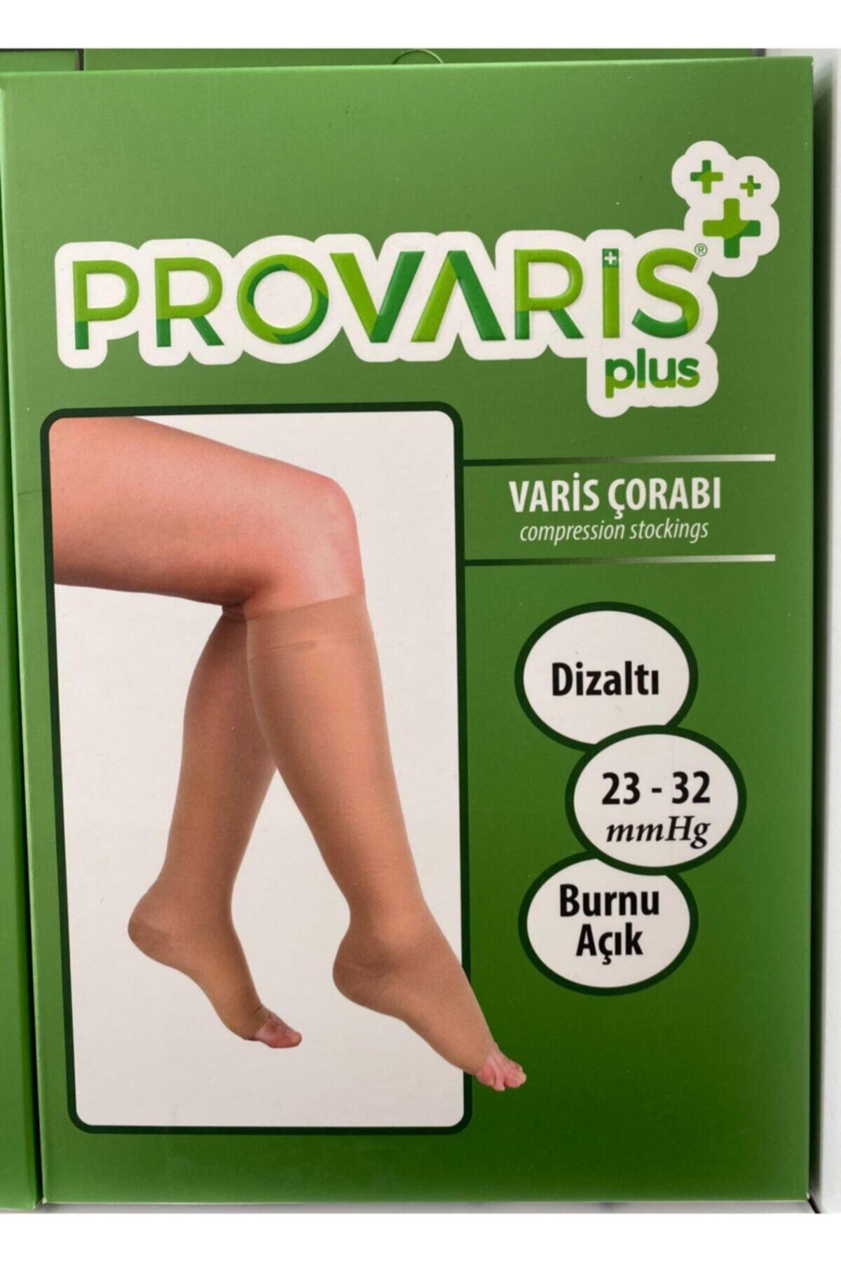 PROVARİS PLUS Dizaltı Ccl2 Burnu Açık Varis Çorabı No:5 Ten Rengi