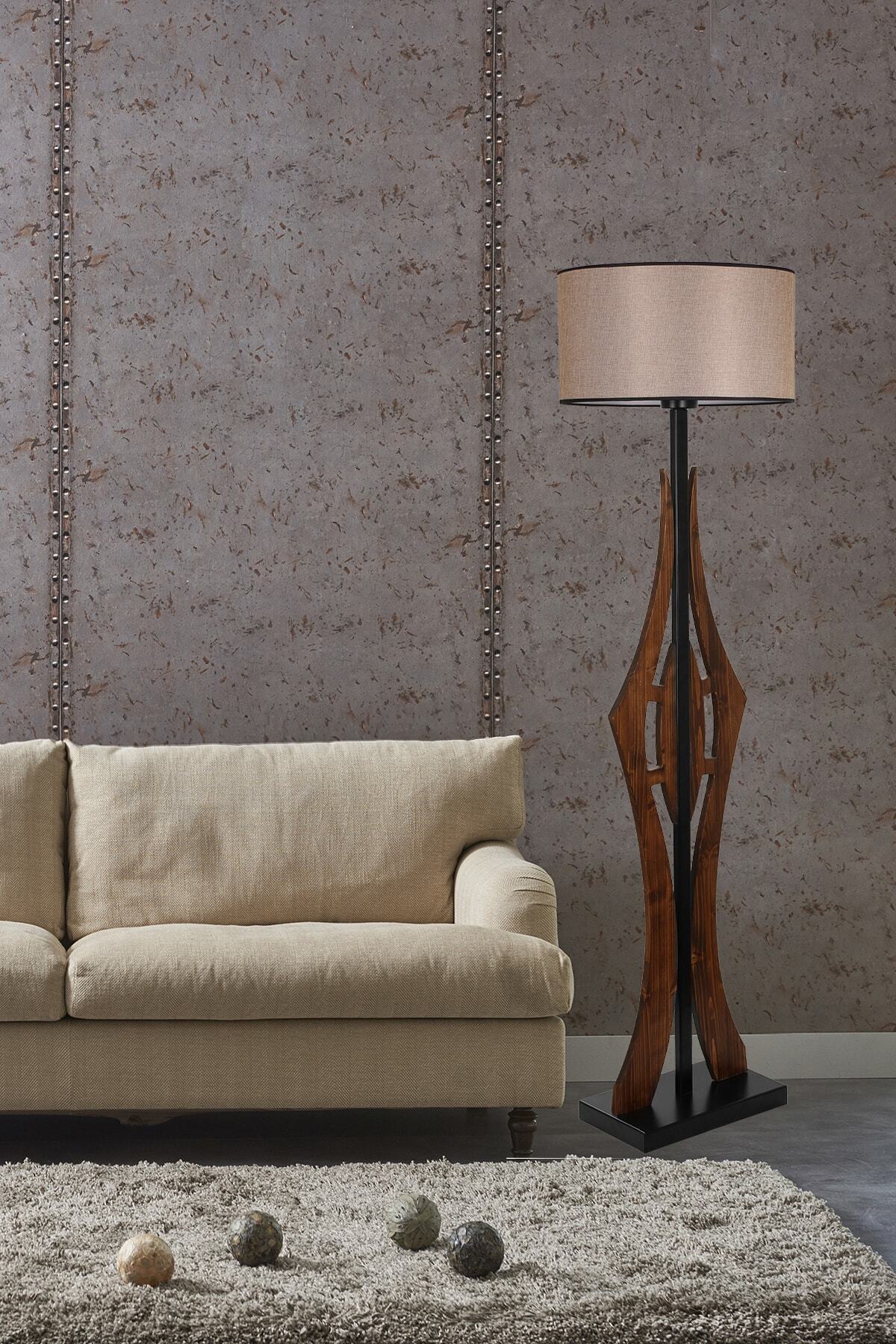 Lumexx Vera Ceviz Lambader Pramit Hasır Abajurlu