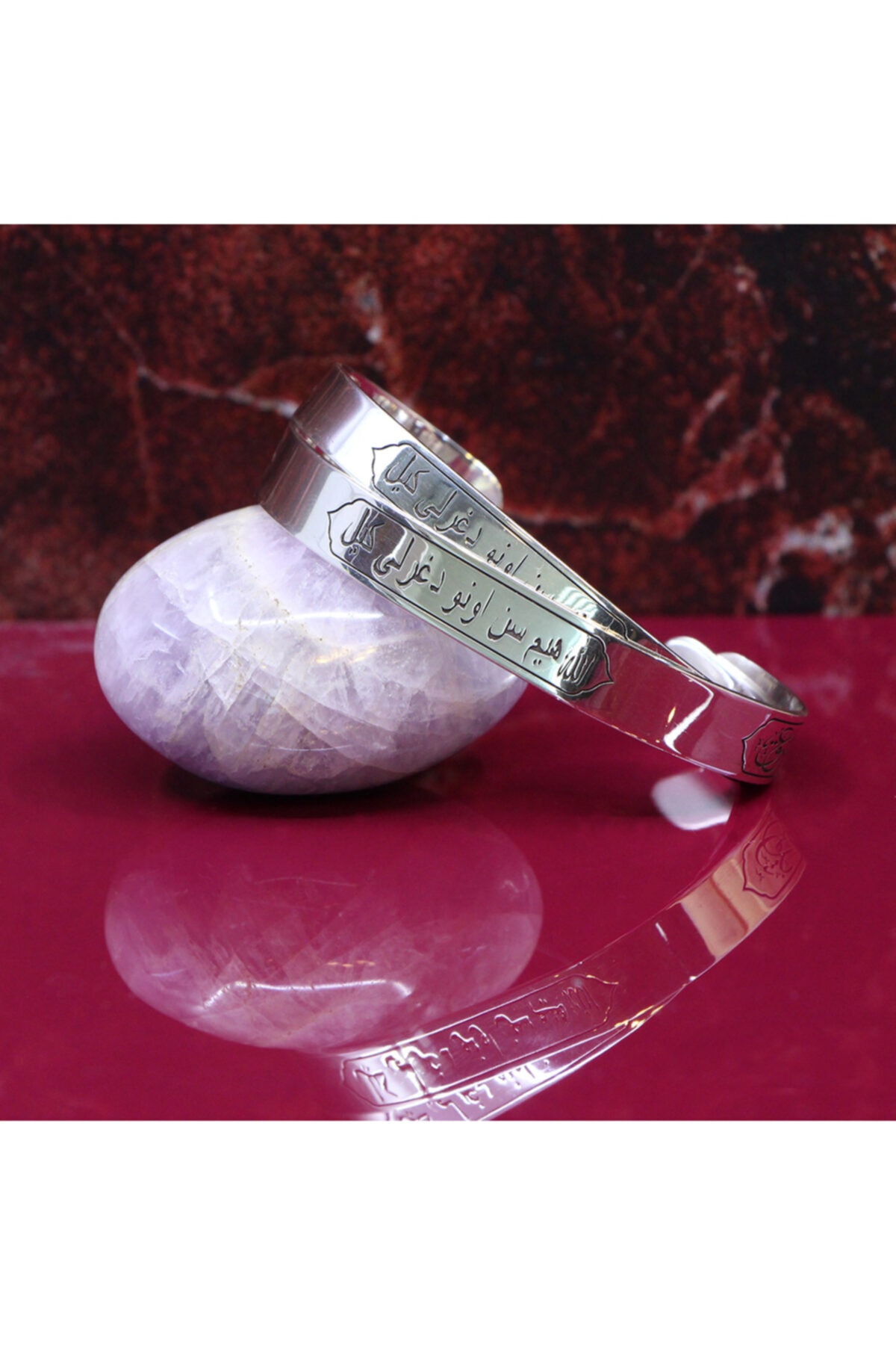 vetesbih Ayetli Gümüş Bileklik Sevgili Kombin