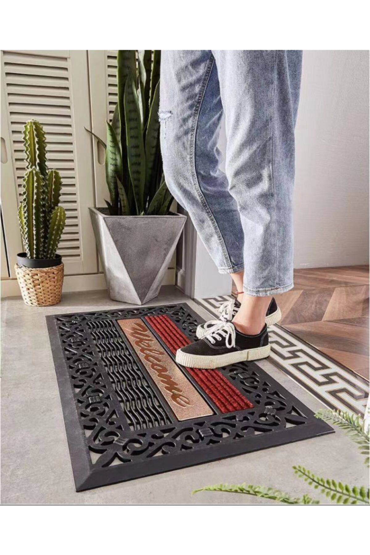 Vadi 45 X 75 Welcome Model Iç Ve Dış Kapı Önü Paspası