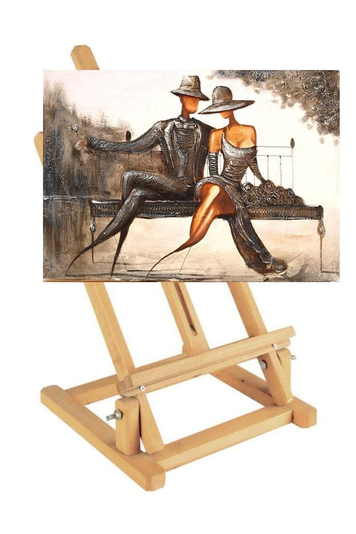 RAMAZANNAKİSVEHOBİ Sayılarla Boyama Seti 30x40 Cm (TUVALE GERİLİ) Ahşap Masa Üstü Şövale Ile Birlikte Aşk Akrab B