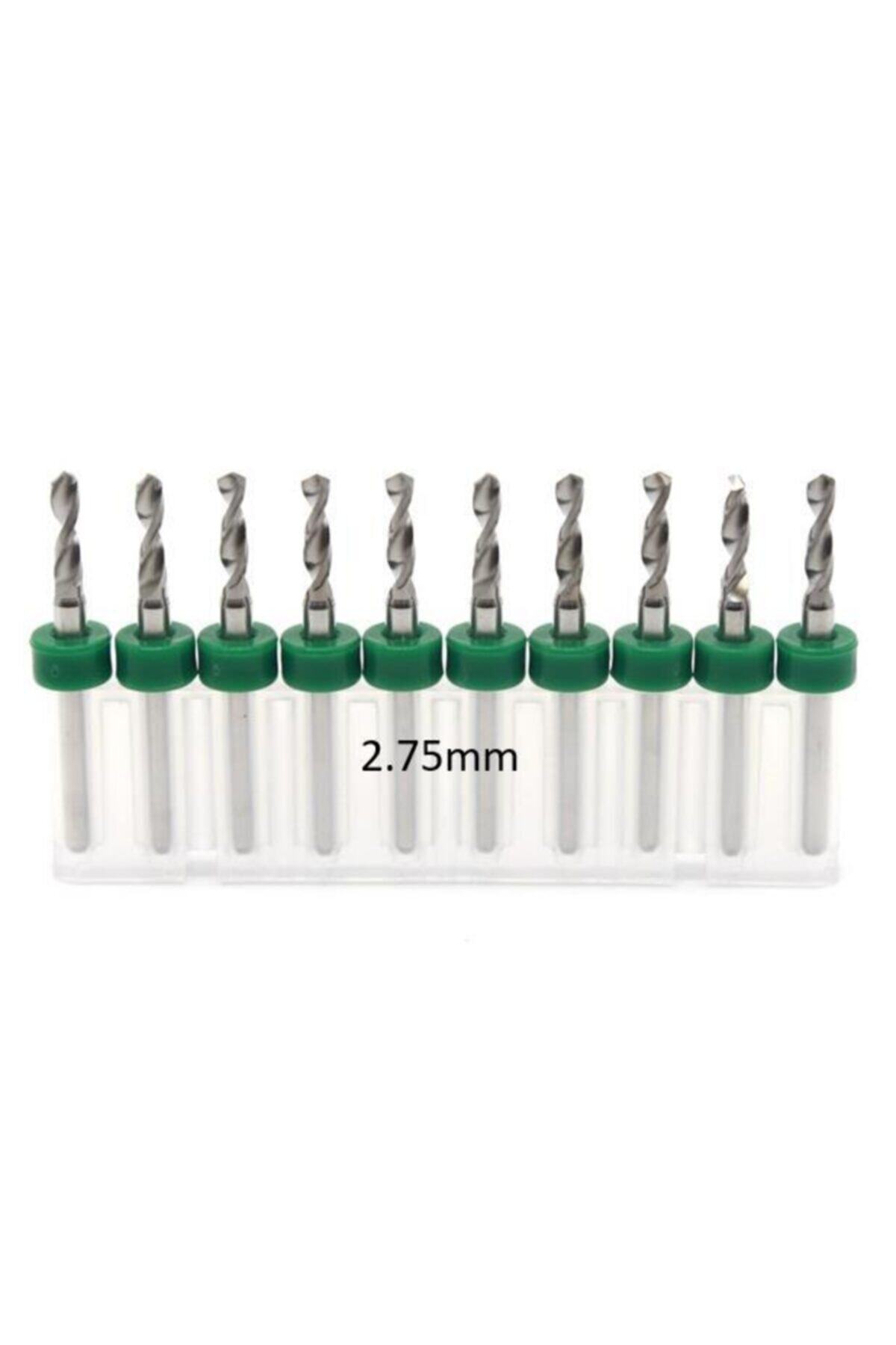 Profisher Mikro Karbür Pcb Matkap Ucu Metal Cnc Sondaj 10lu Set 2.75mm