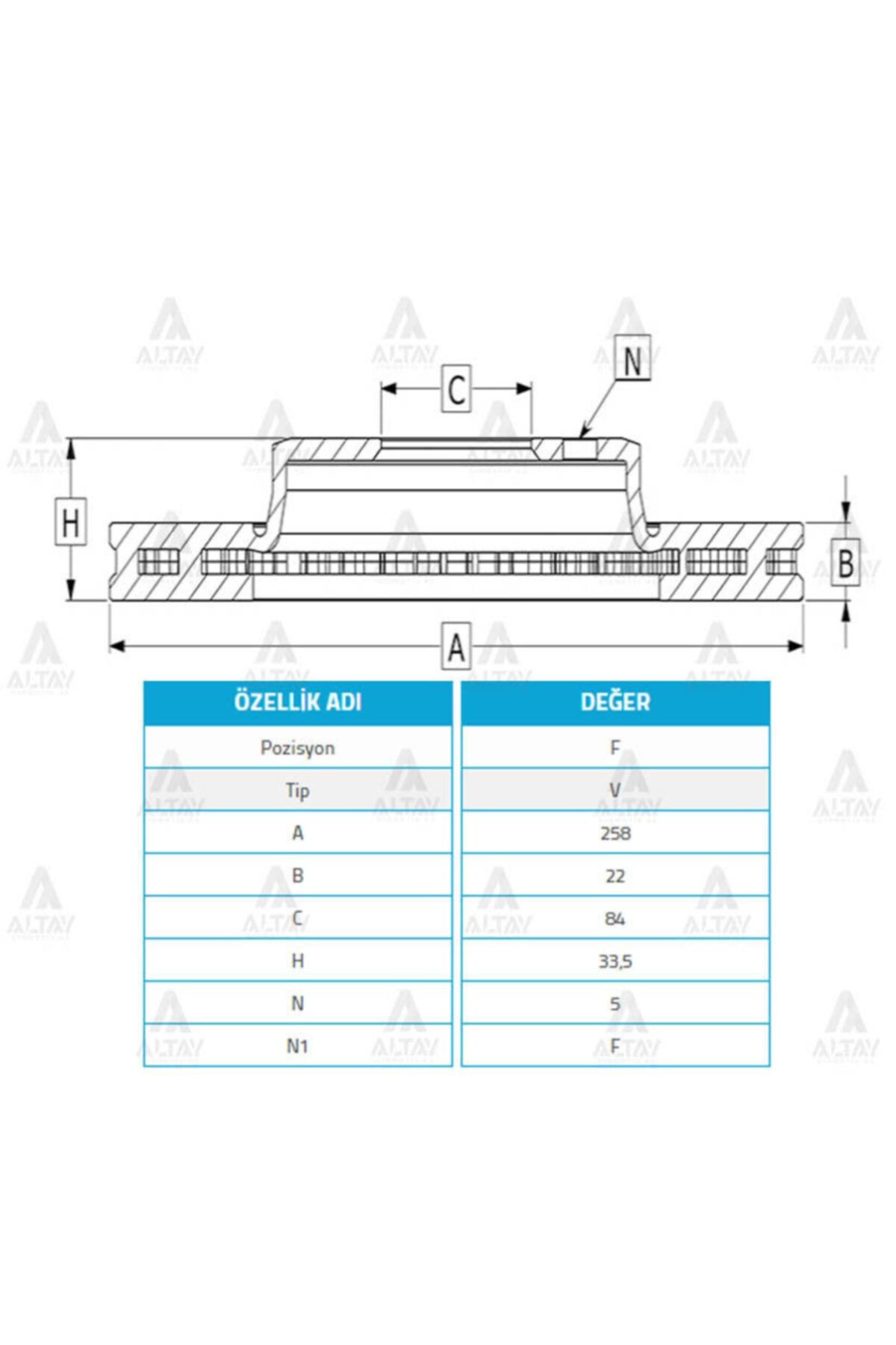 MAHER Fren Diski L-300 86-10 Ön Havalı 258-5