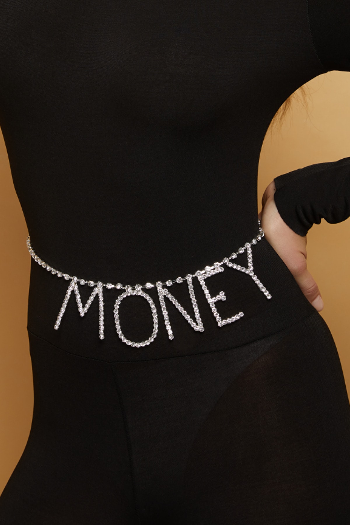 Gunbaz Kadın Taşlı Kadın Kemer Money 105cm 007