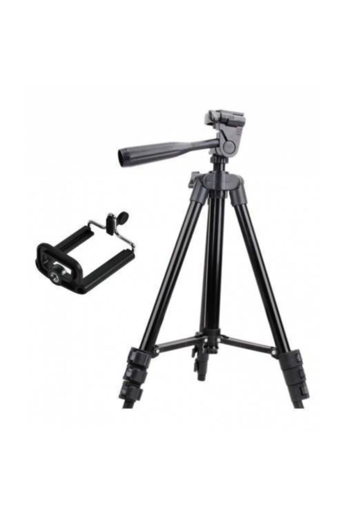 Adil Baba 105 Cm Ayarlanabilir Kademeli Tripod Telefon Ve Kamera Tutucu Siyah Renk