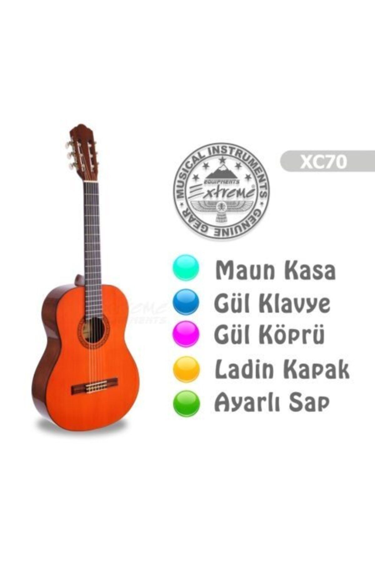 Extreme Klasik Gitar Parlak Xc70
