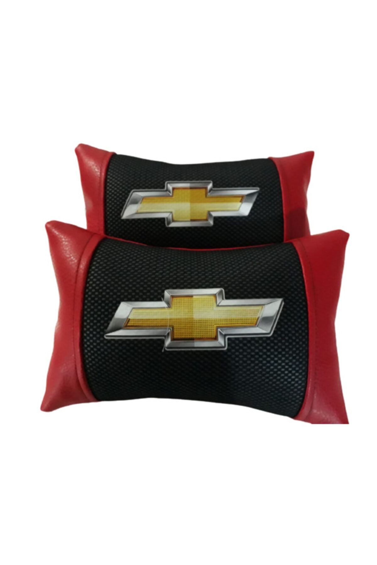 sekutuning Chevrolet Kırmızı Lüks Deri Boyun Yastığı