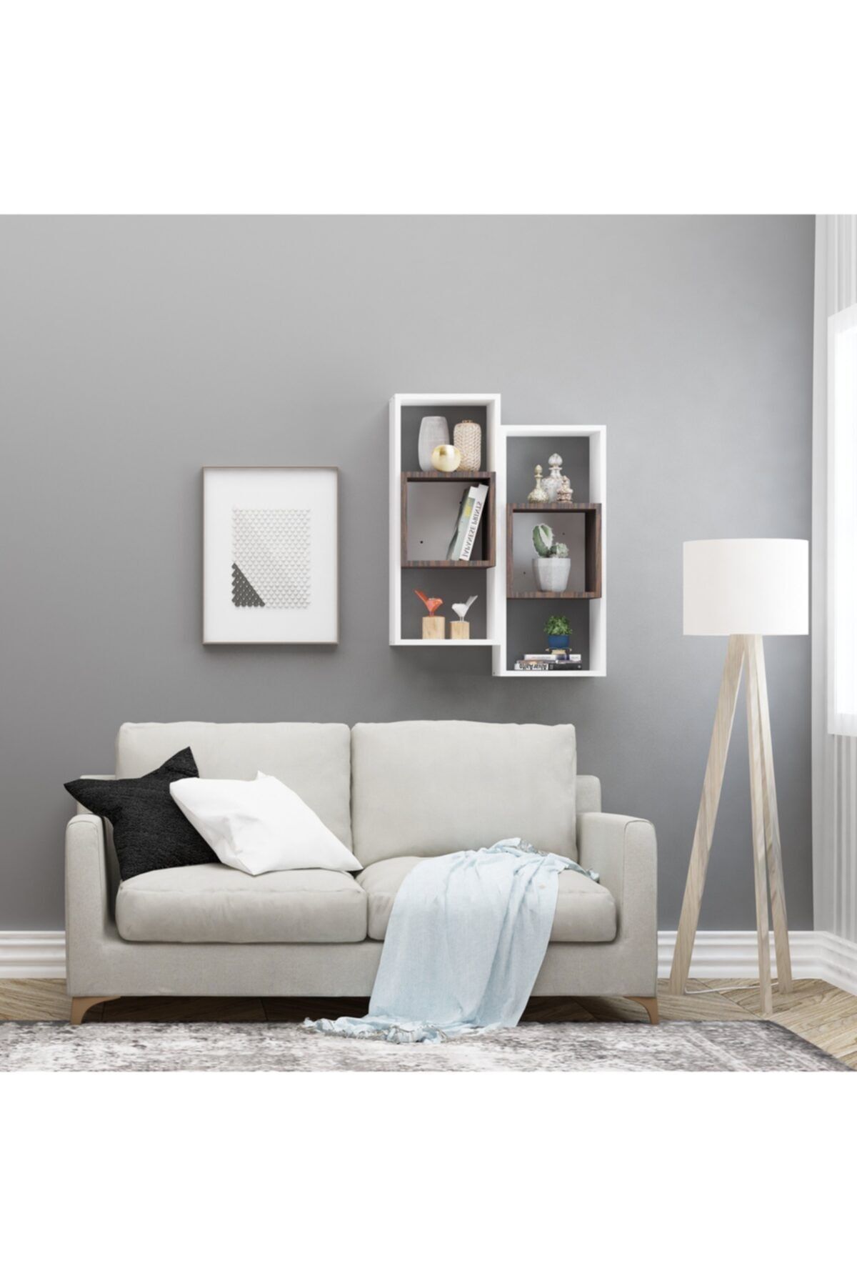 DECORMET Kamelya 2 Duvar Rafı Wenge