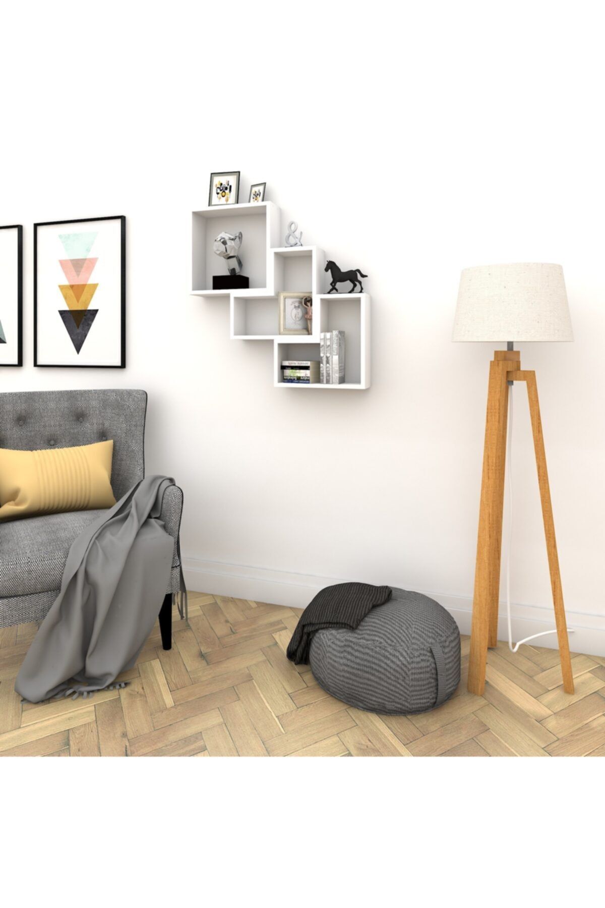 DECORMET Tilia Duvar Rafı Beyaz