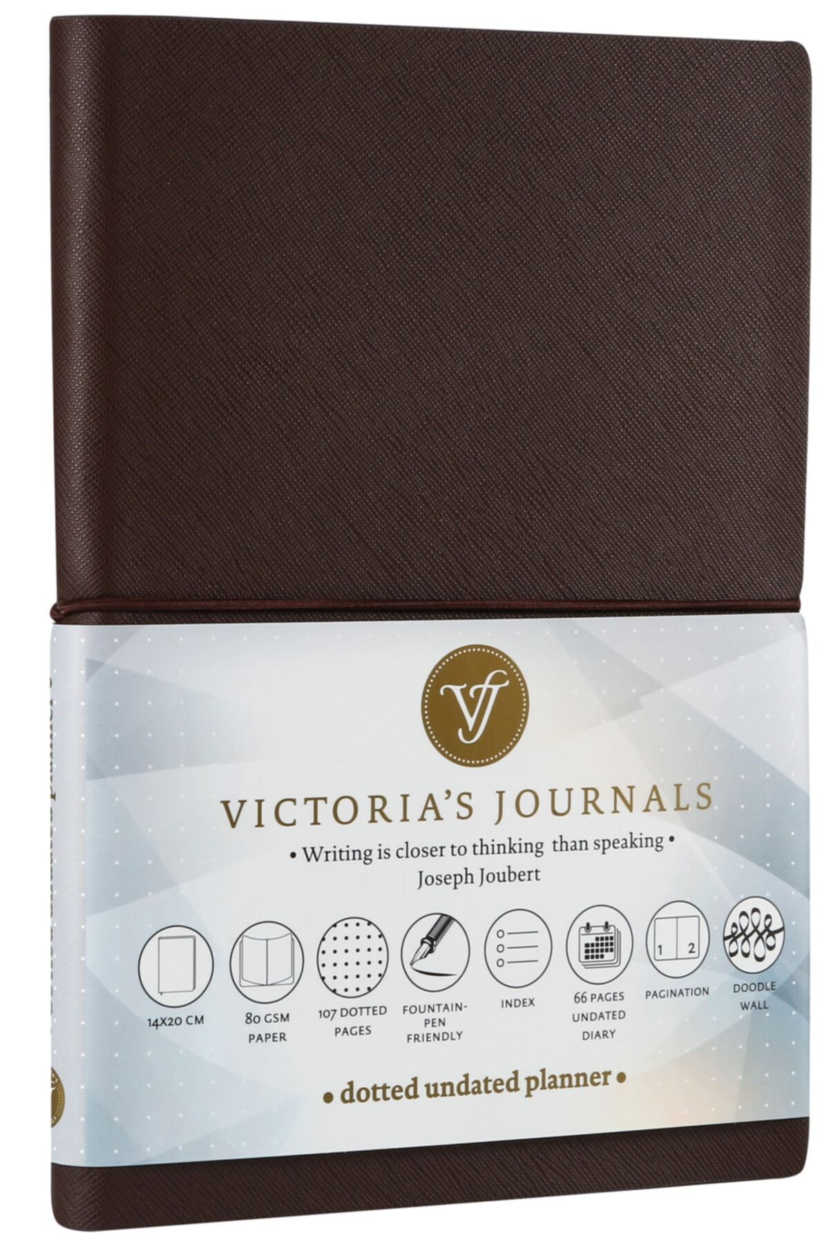 Victoria's Journals Smyth Elastic Bujo Süresiz Planlayıcı-ajanda 14x20 Cm Kahverengi