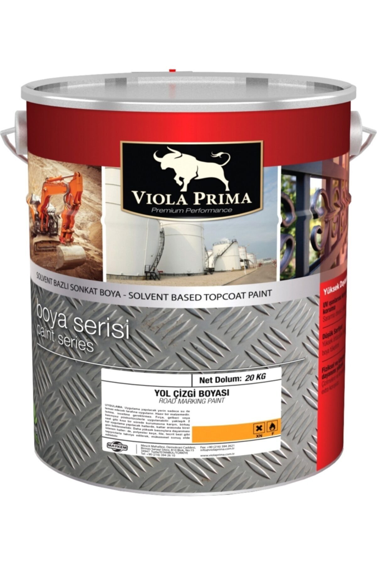 Viola Prima Yol Çizgi Boyası Kırmızı