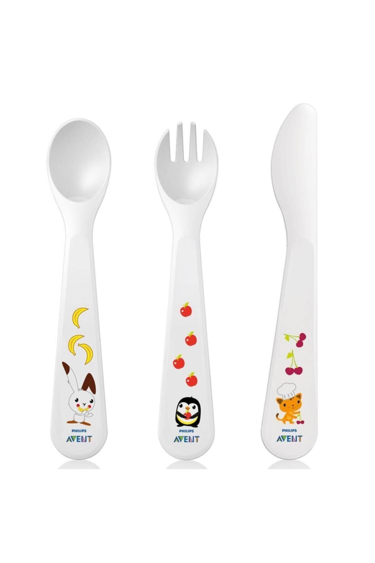 Philips Avent Bebek Çatal Kaşık Ve Bıçak Seti 18 Ay+ Scf714/00 (mnz638)