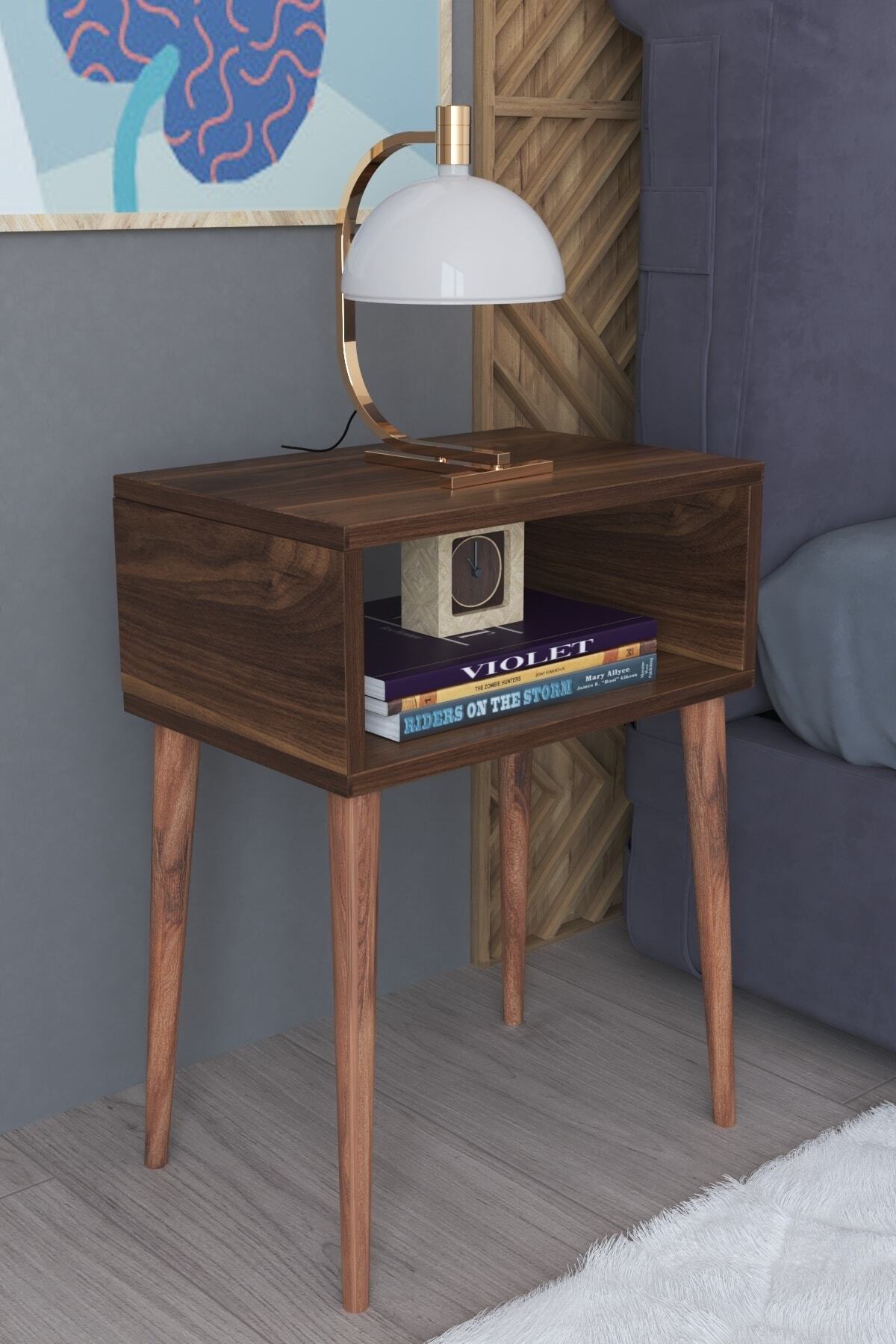 THE VİOLET Vintage Komodin-ceviz