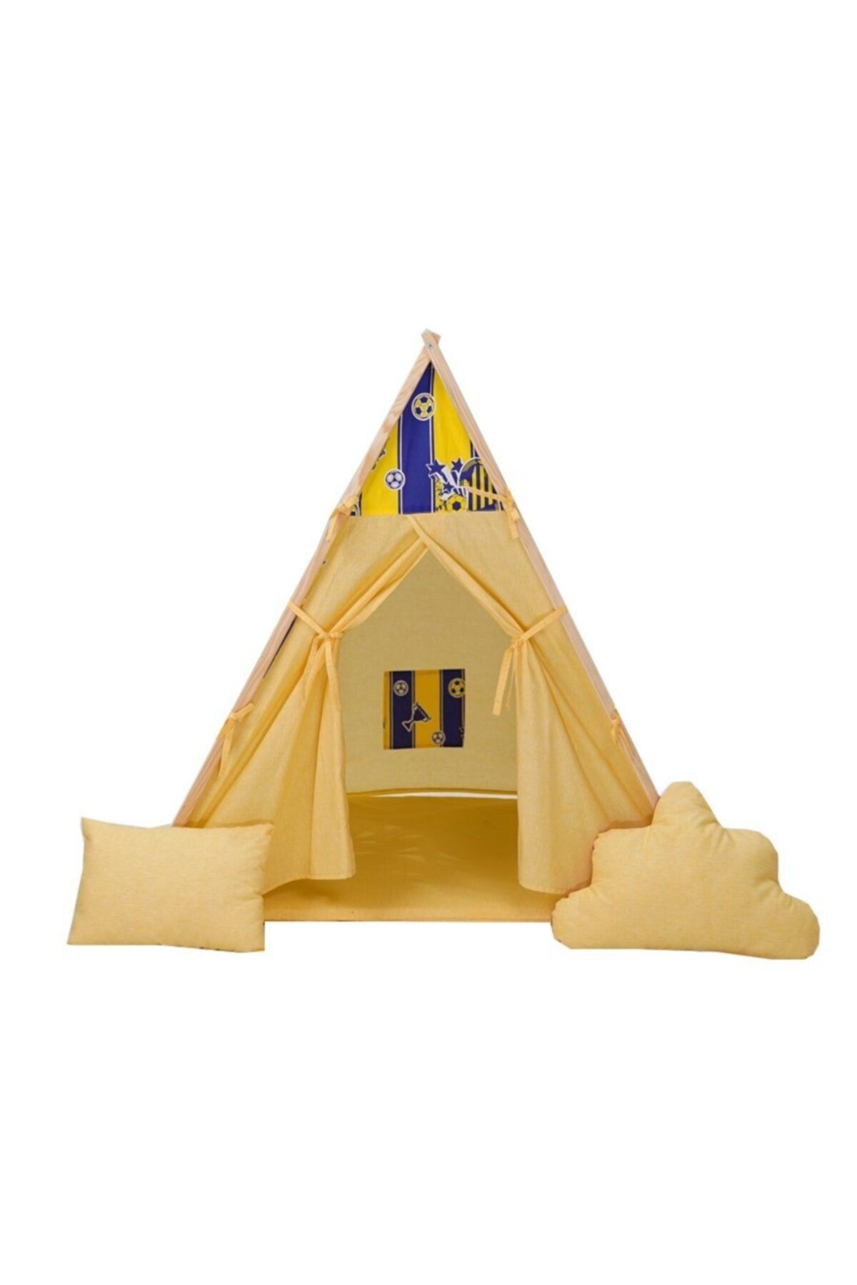 ceylan home Ev Tipi Ahşap Çocuk Oyun Çadırı Fenerbahçeli