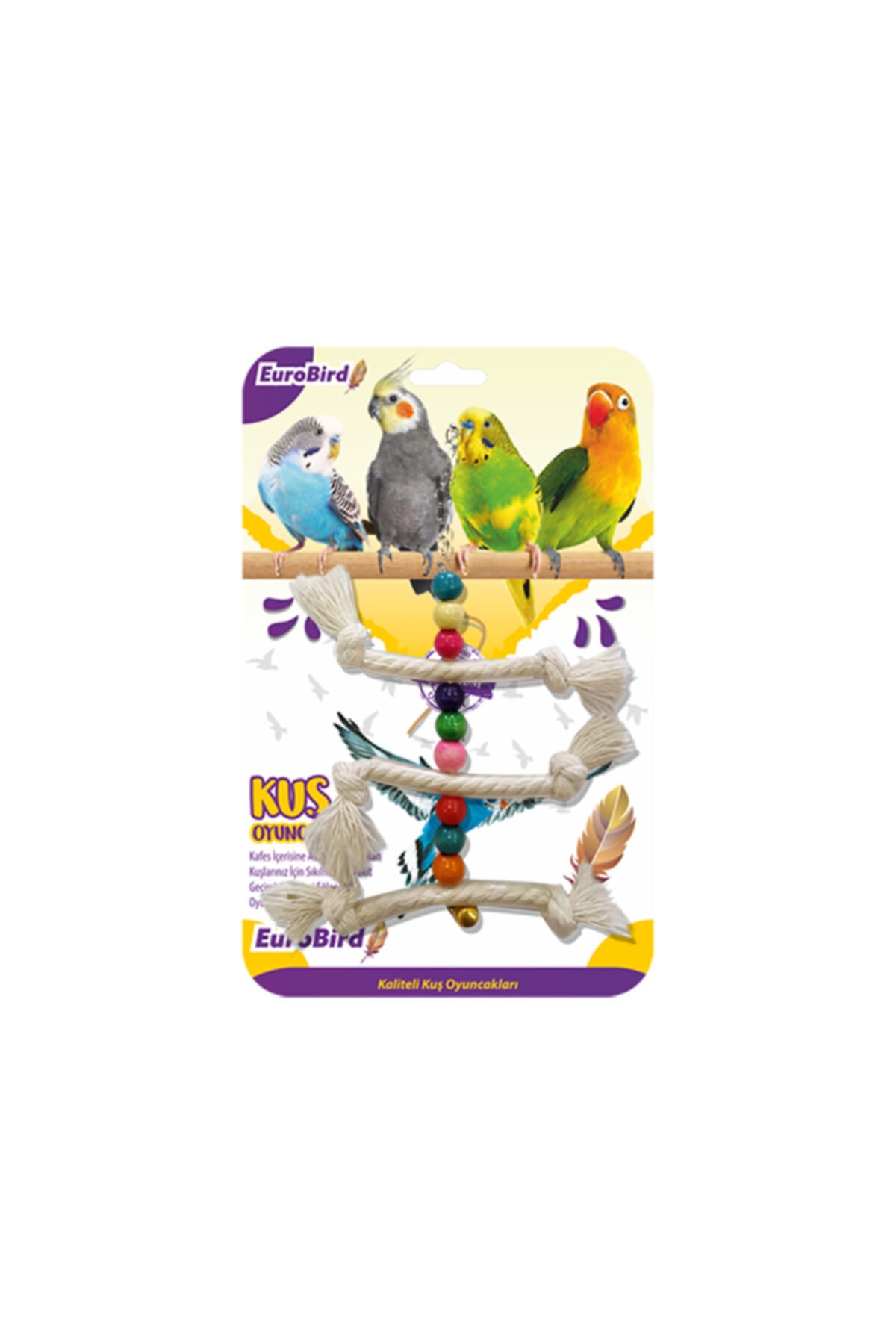 See Me Eurobird Kuş Oyuncağı Üçlü Ip Merdiven