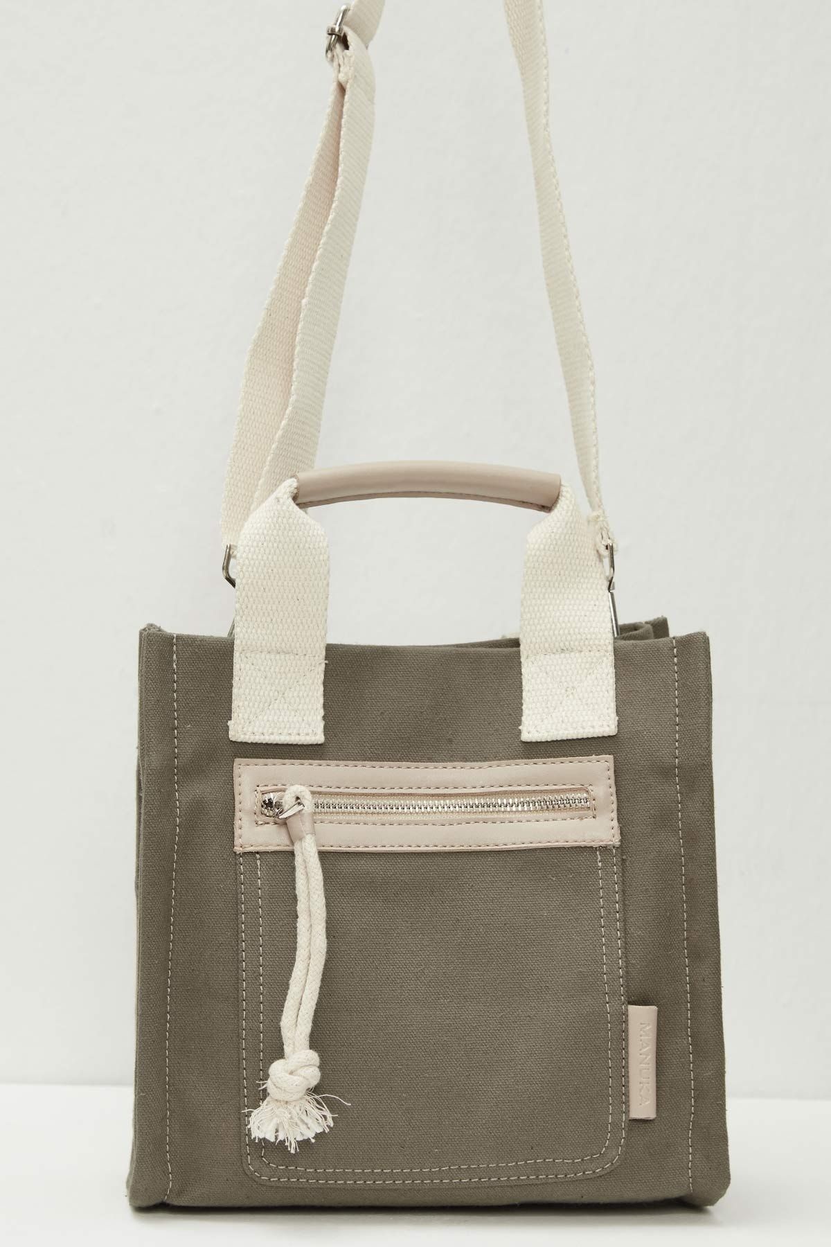 Manuka Deri Detaylı Tote Bag