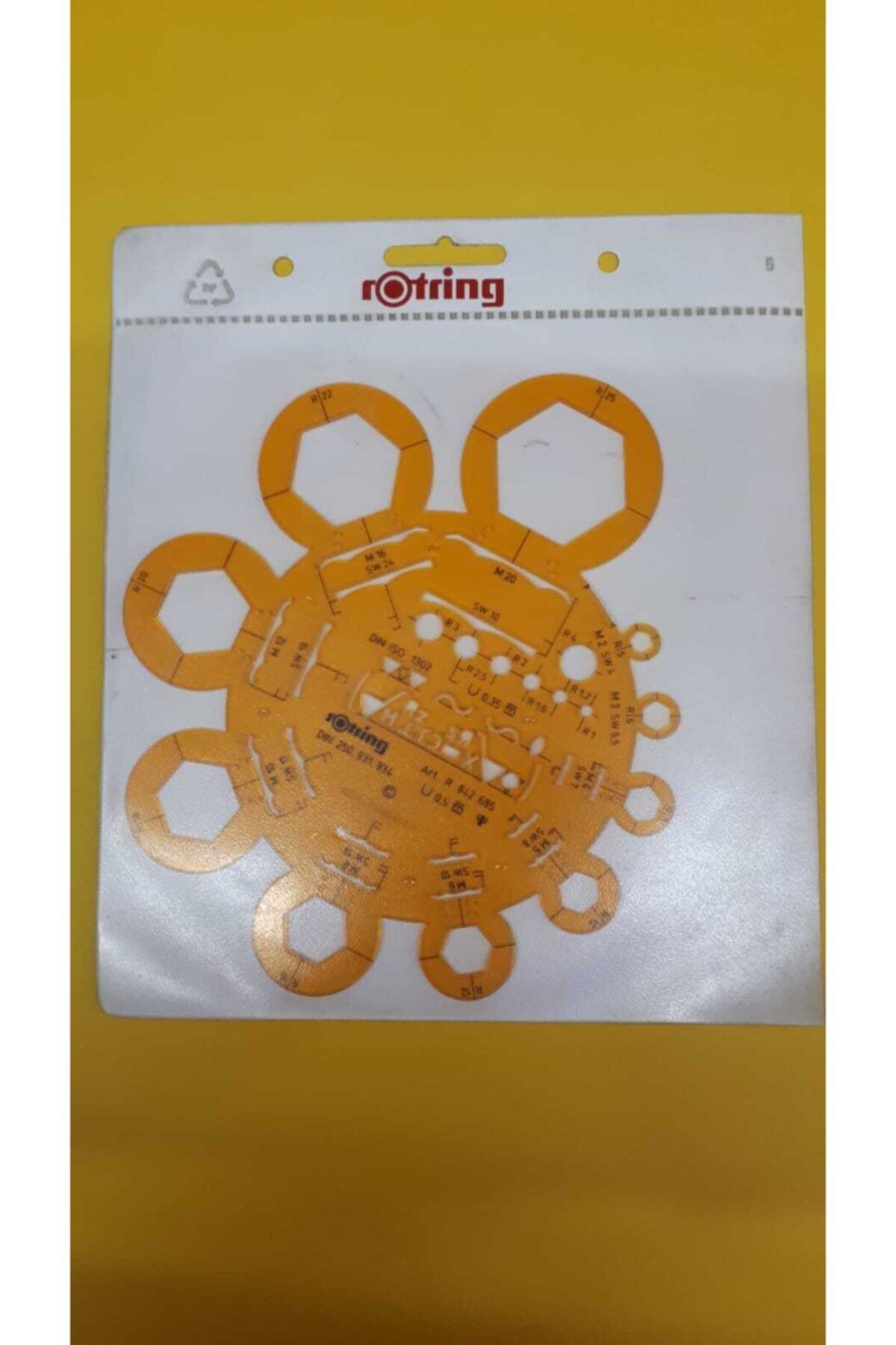 Rotring Hexagon Çizim Şablonu