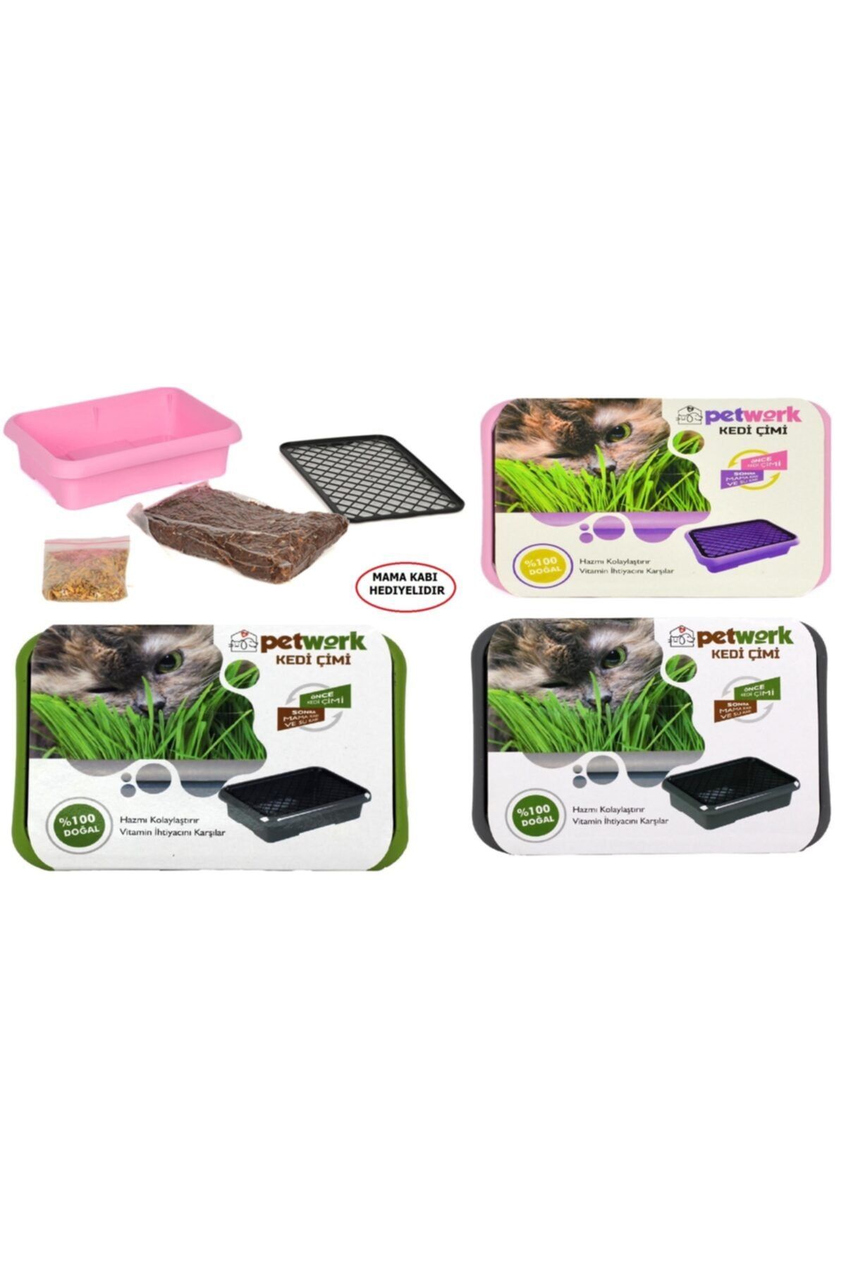 LAUREL DREAM Kedi Çimi Mama Kabı / Su Kabı Hediyeli