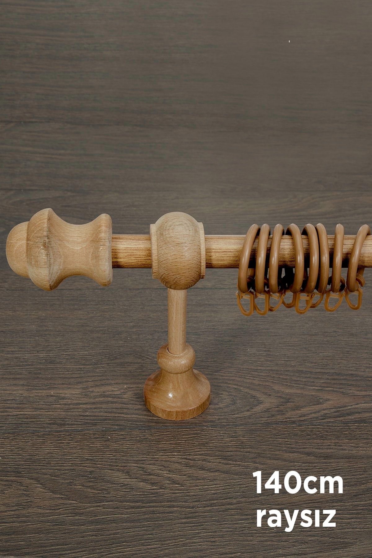 wenthi Meşe Ahşap Rustik Perde Askısı Venti 140 Cm