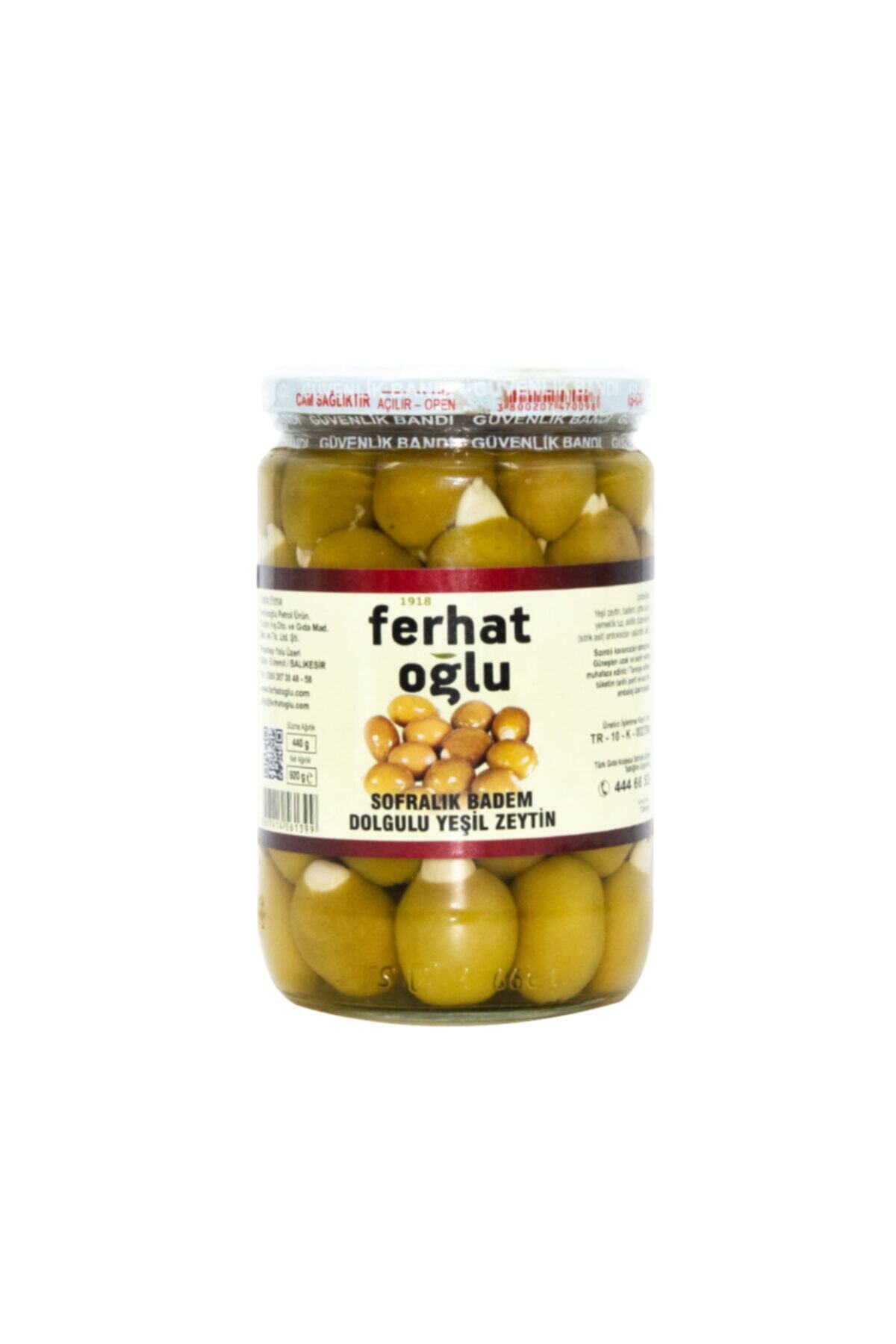 FERHATOĞLU Badem Dolgulu Yeşil Zeytin 440 gr.