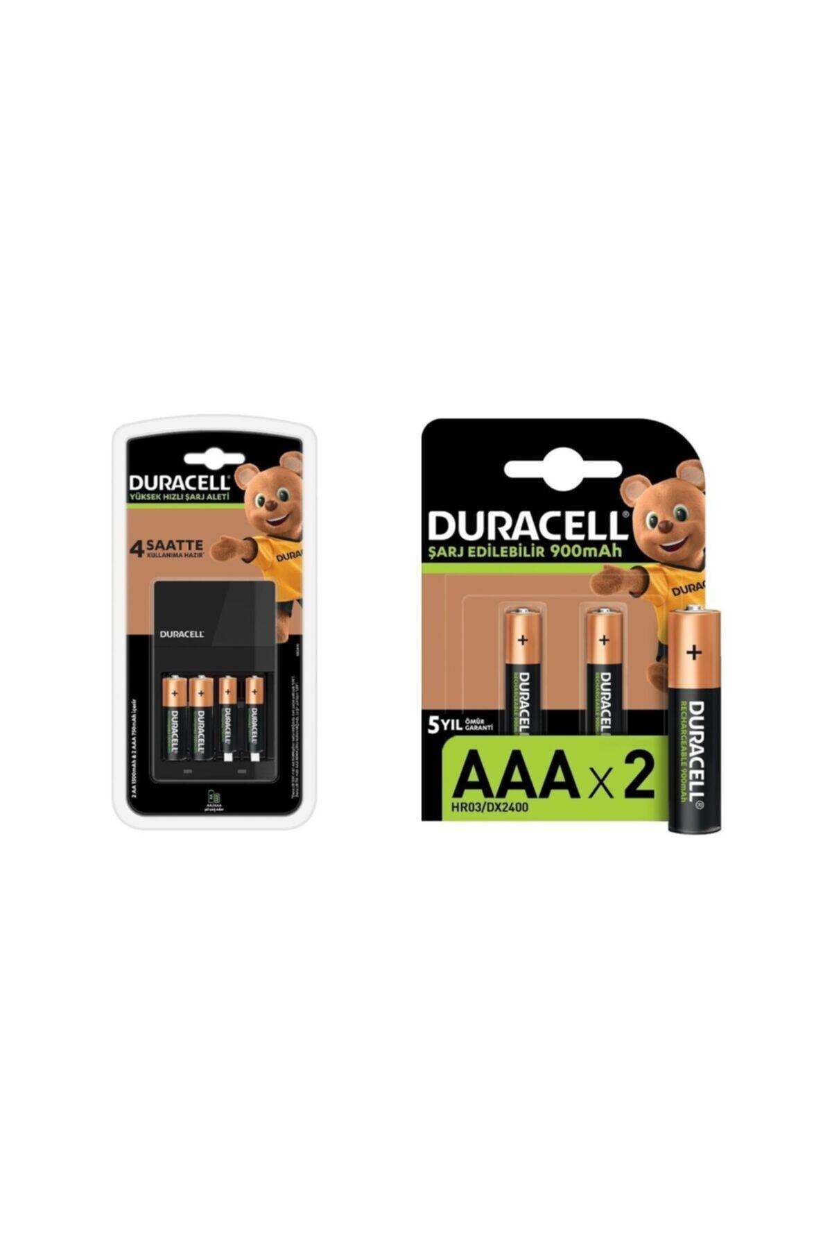 Duracell Cef 14 Şarj Aleti Ve Şarj Edilebilir 900 Mah Aaa 2'li Pil Seti