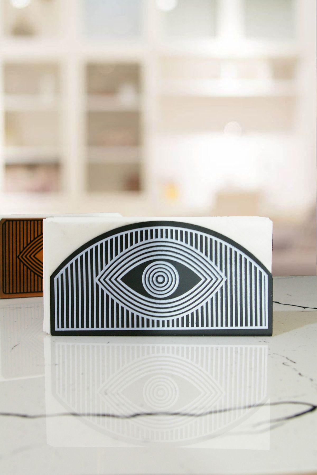 MAY HOME Galvaniz Peçetelik Siyah Black Eye