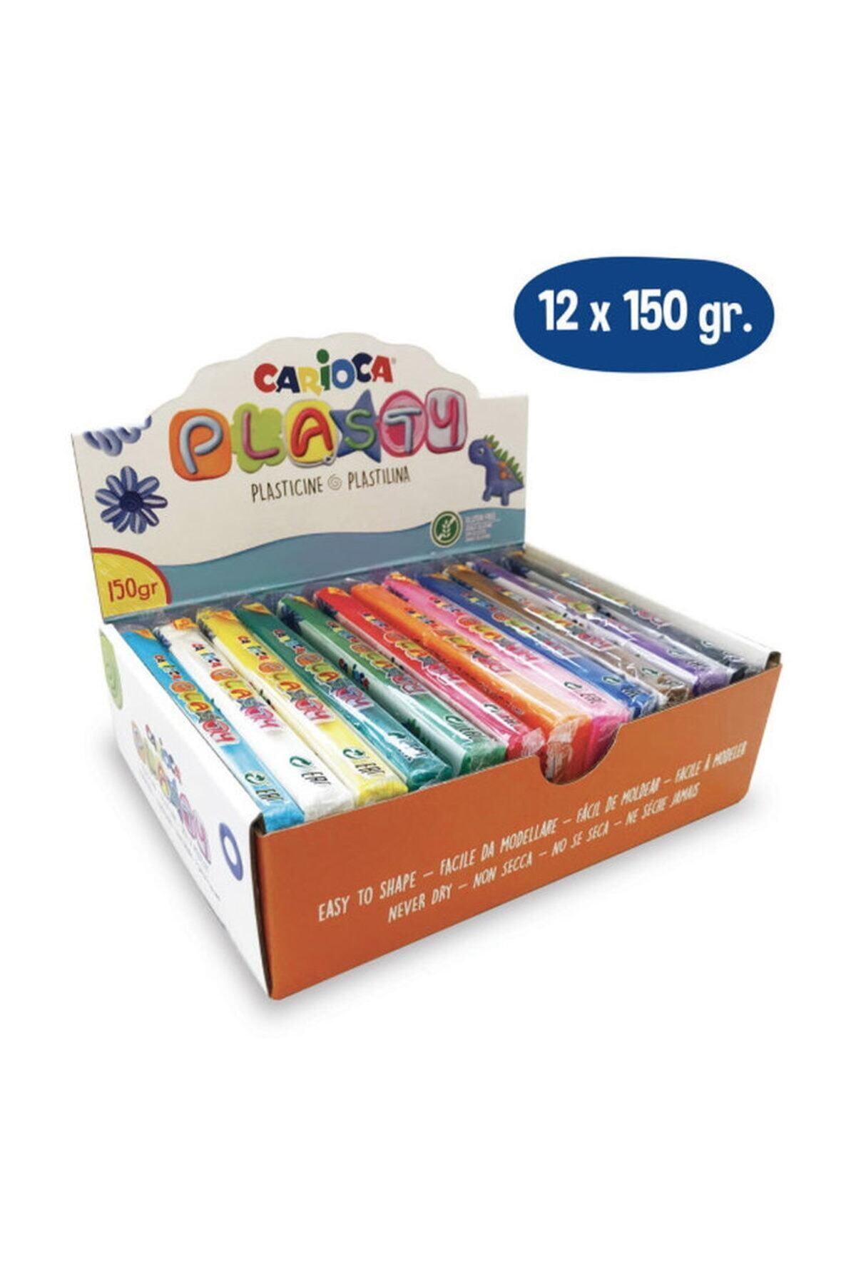 CARIOCA Plasty Kurumayan Oyun Hamuru 150 Gr.  X 12 Renk