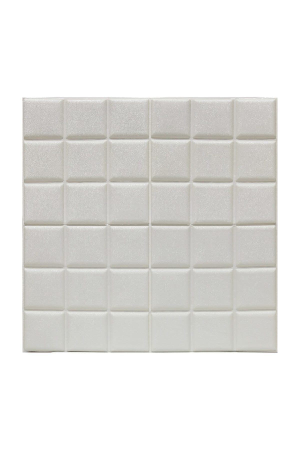 Akınal Bella Bellagente Freewall Kendinden Yapışkanlı Yastık Duvar Paneli 60x60 cm 8,5 mm (0,36m2) Beyaz