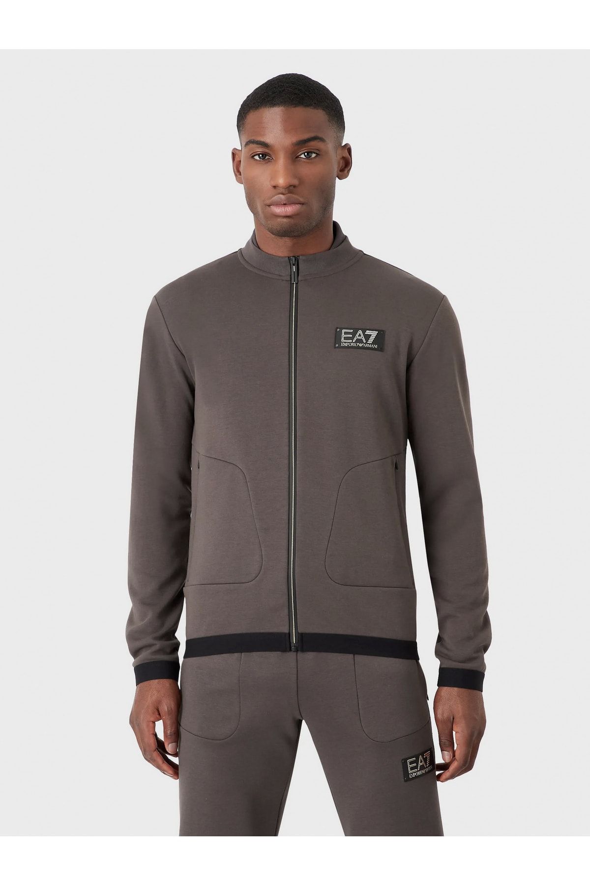 Ea7 sweatshirt clearance grey