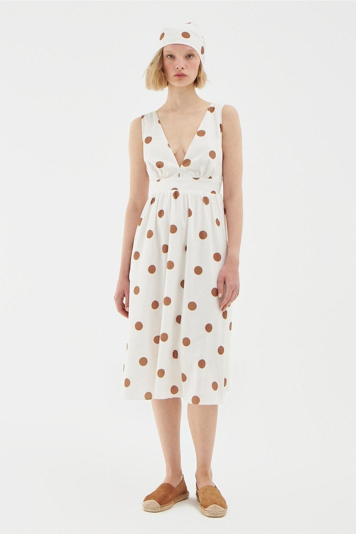 Mango polka dot belt dress discount