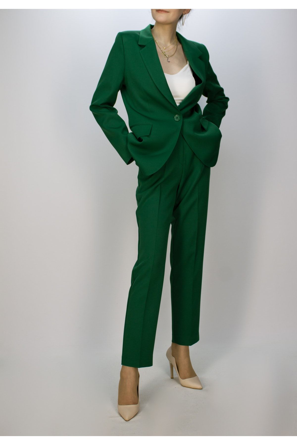 Dark green 2025 women suit