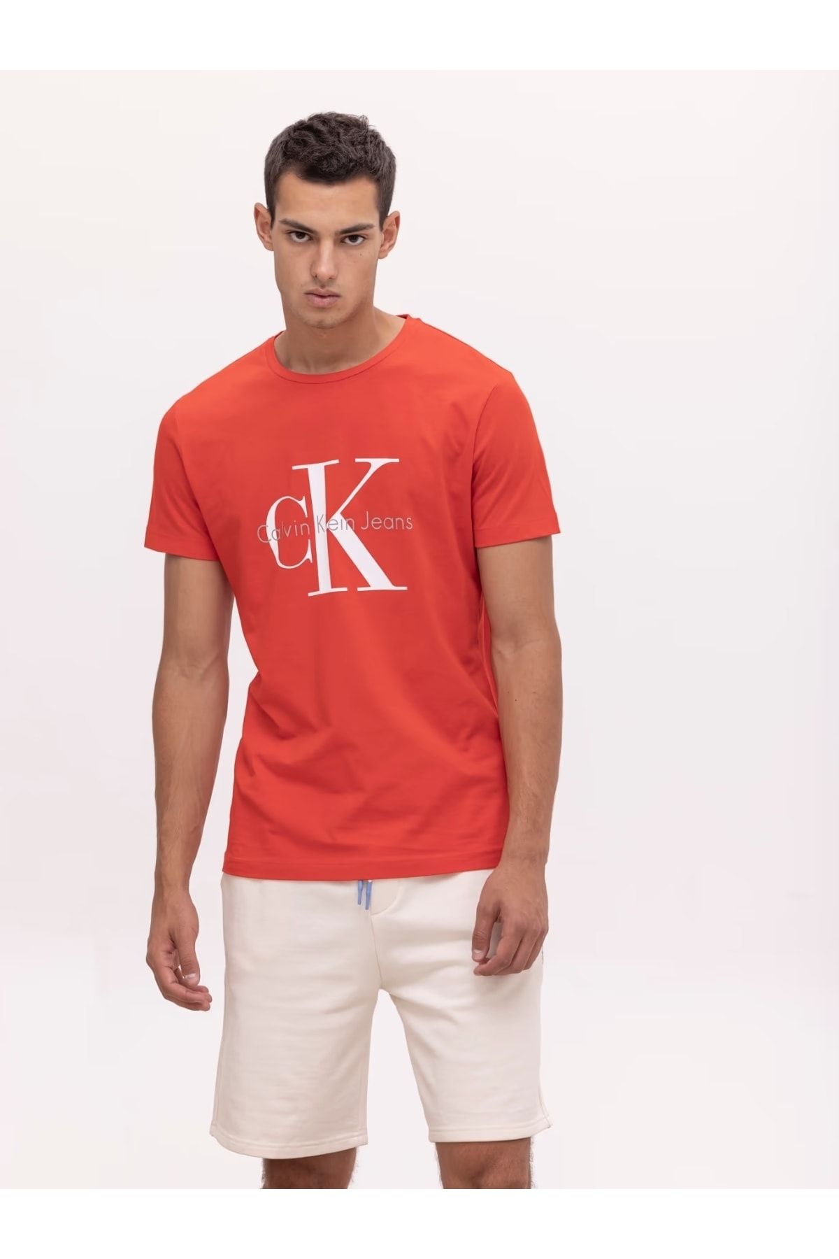 Calvin Klein Slim Fit Iconic Monogram Short Sleeve Men s T shirt