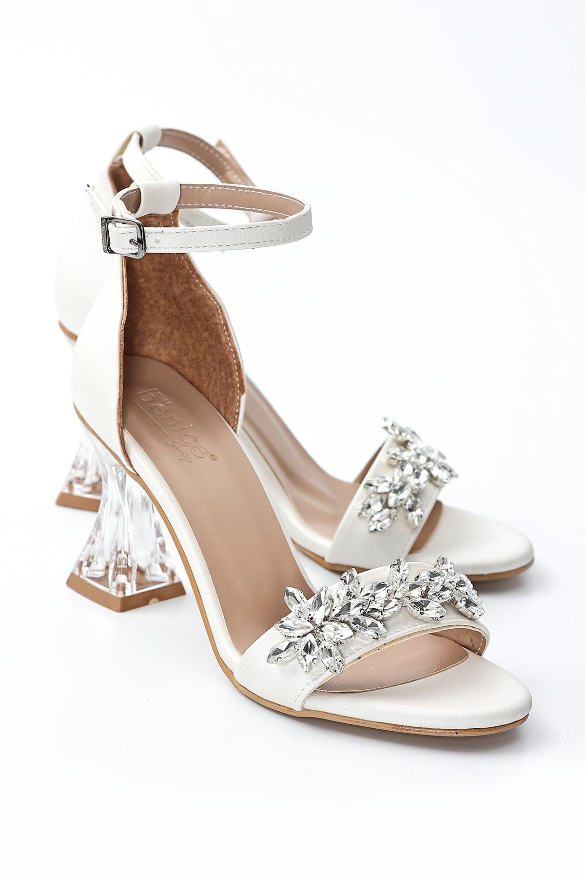 London rebel bridal barely there sale embellished block heel sandals
