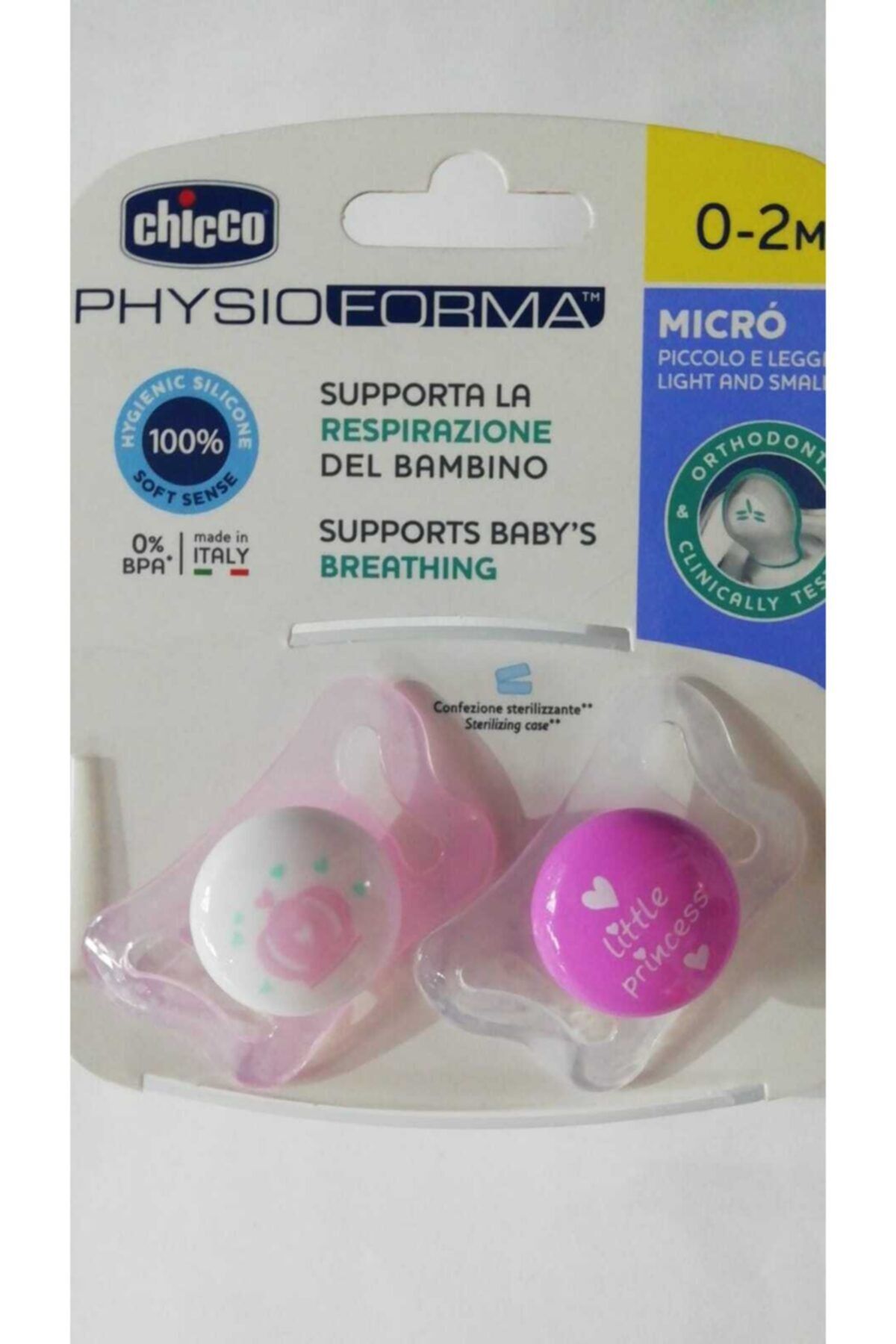 Chicco Physio Forma Micro Emzik Pembe 0-2 Ay 2'li