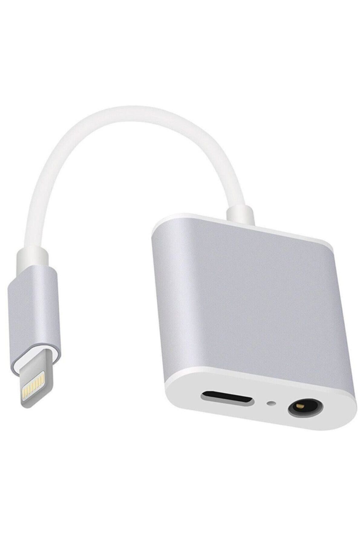Mowotech Iphone Lightning Kulaklık Ve Şarj Çevirici - Dönüştürücü Adaptör Aux Kablosu