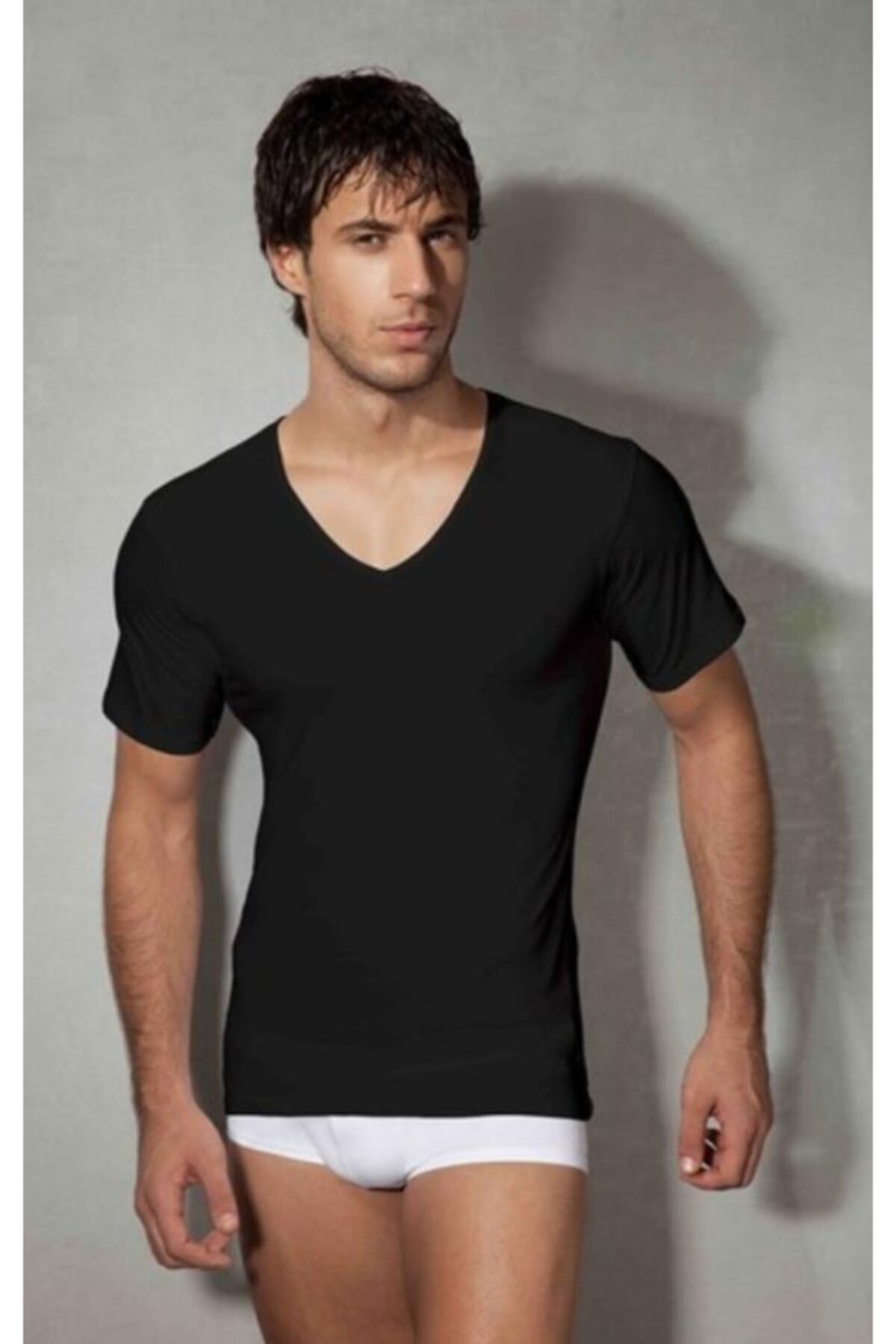Doreanse Pamuklu Kısa Kol V Yaka Erkek Fanila / Tişört 2810