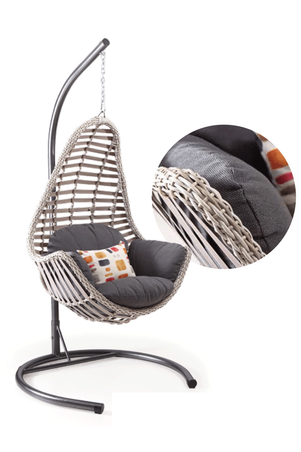 capri swing milas tekli rattan bahce balkon salincagi fiyati yorumlari trendyol