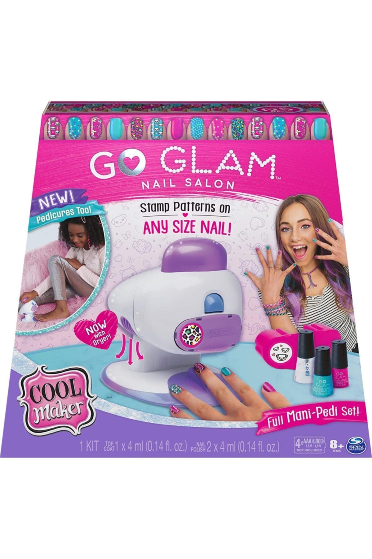 Spinmaster Go Glam Nail Salon + 1 Paket Go Glam Patern Pack Hediyesi Ile Birlikte
