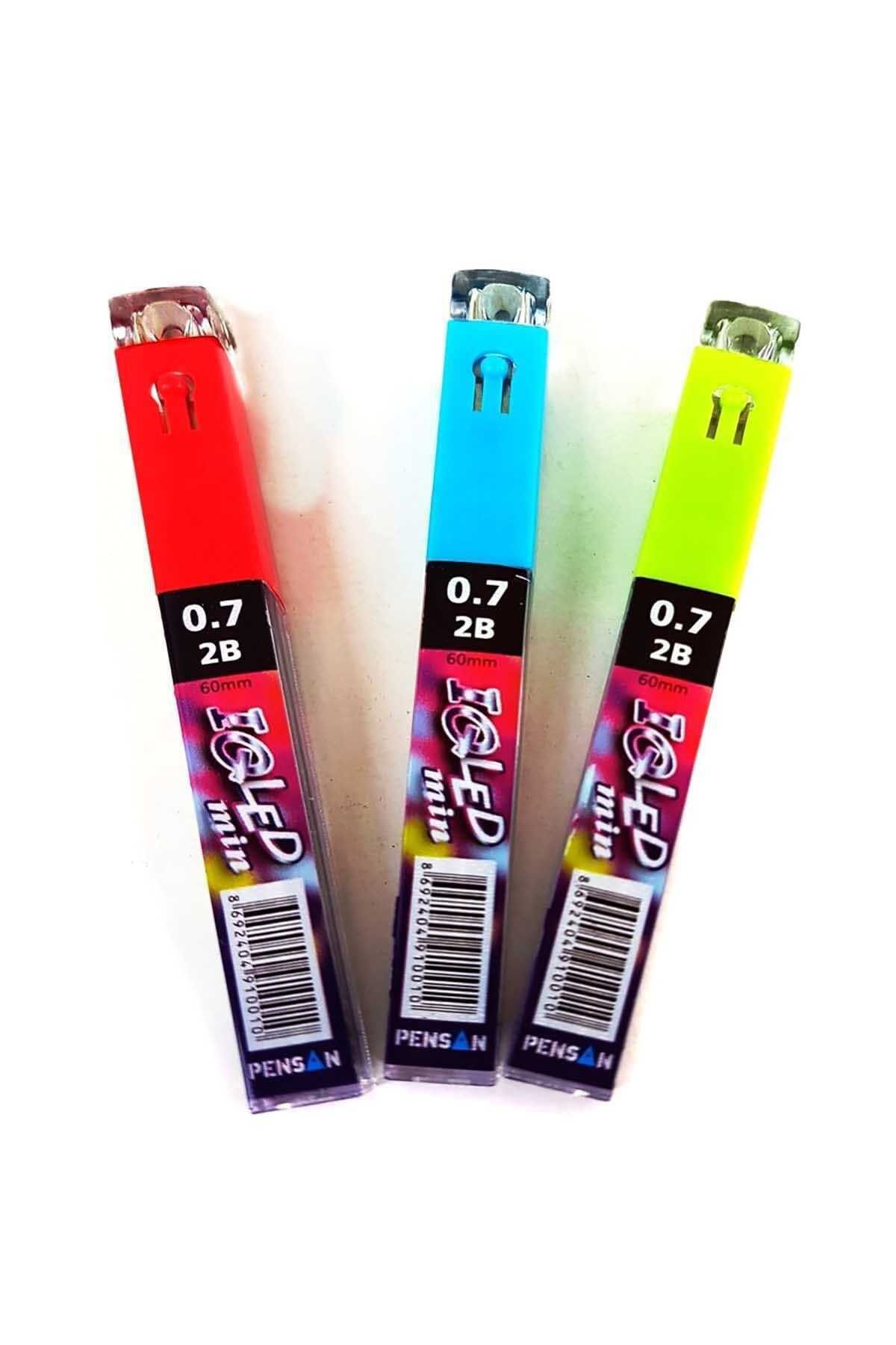 Pensan Iq Led Min 0.7 Mm 2B Işıklı Kalem Uçu Kırmızı Kapaklı