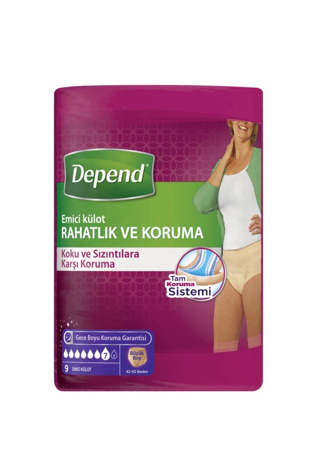 Depend Emici Külot Kadın Büyük 9'lu