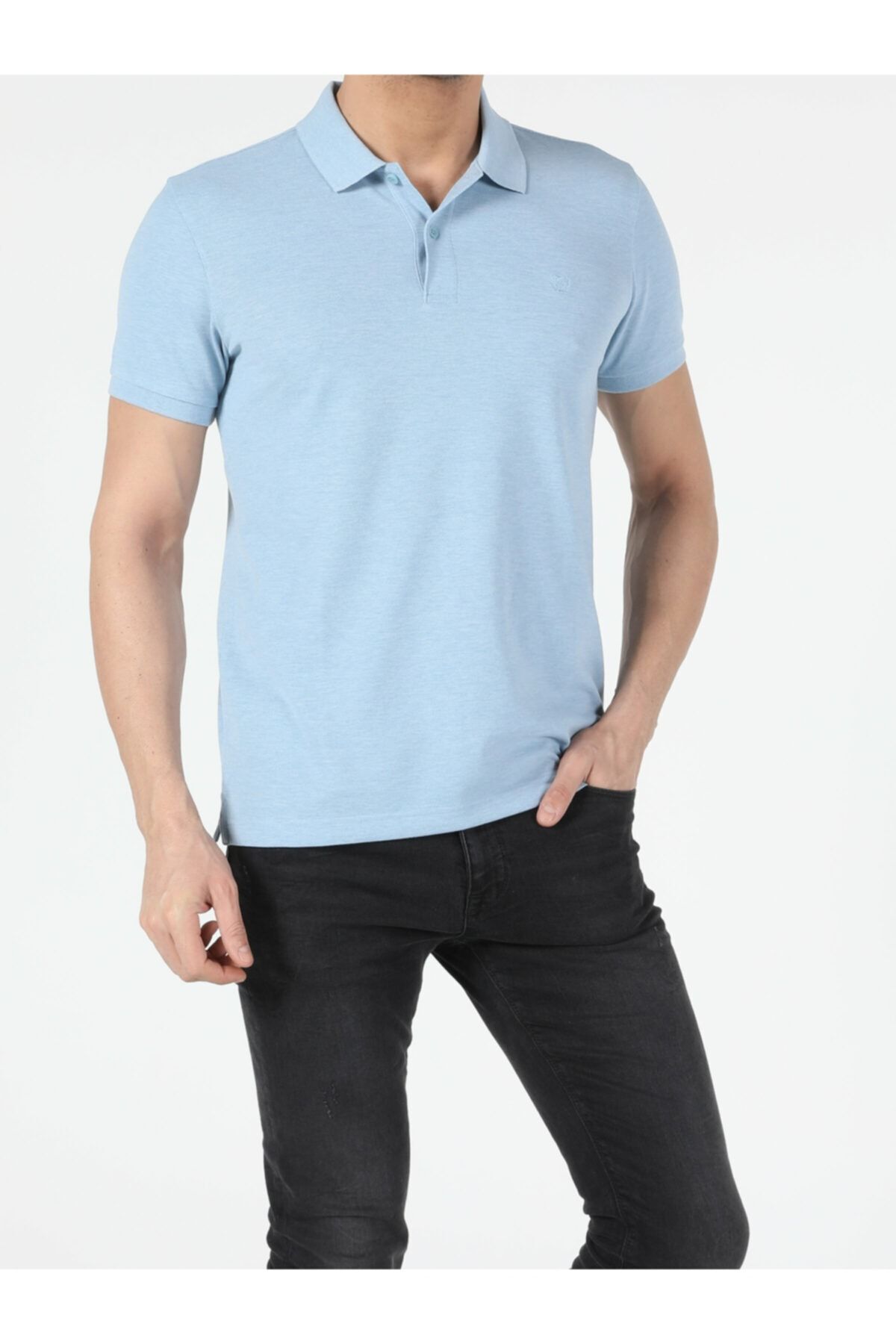 Colin's ERKEK Regular Fit Polo Yaka Erkek Mavi Polo Kısa Kol CLTKTTSHM0766200