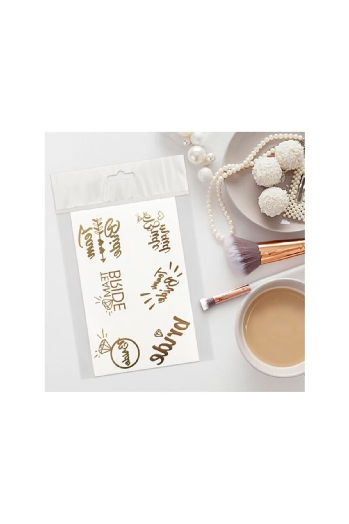 Artikel Team Bride Tattoo Gold - Gelin Takımı Set Geçici Dövme 20 Adet