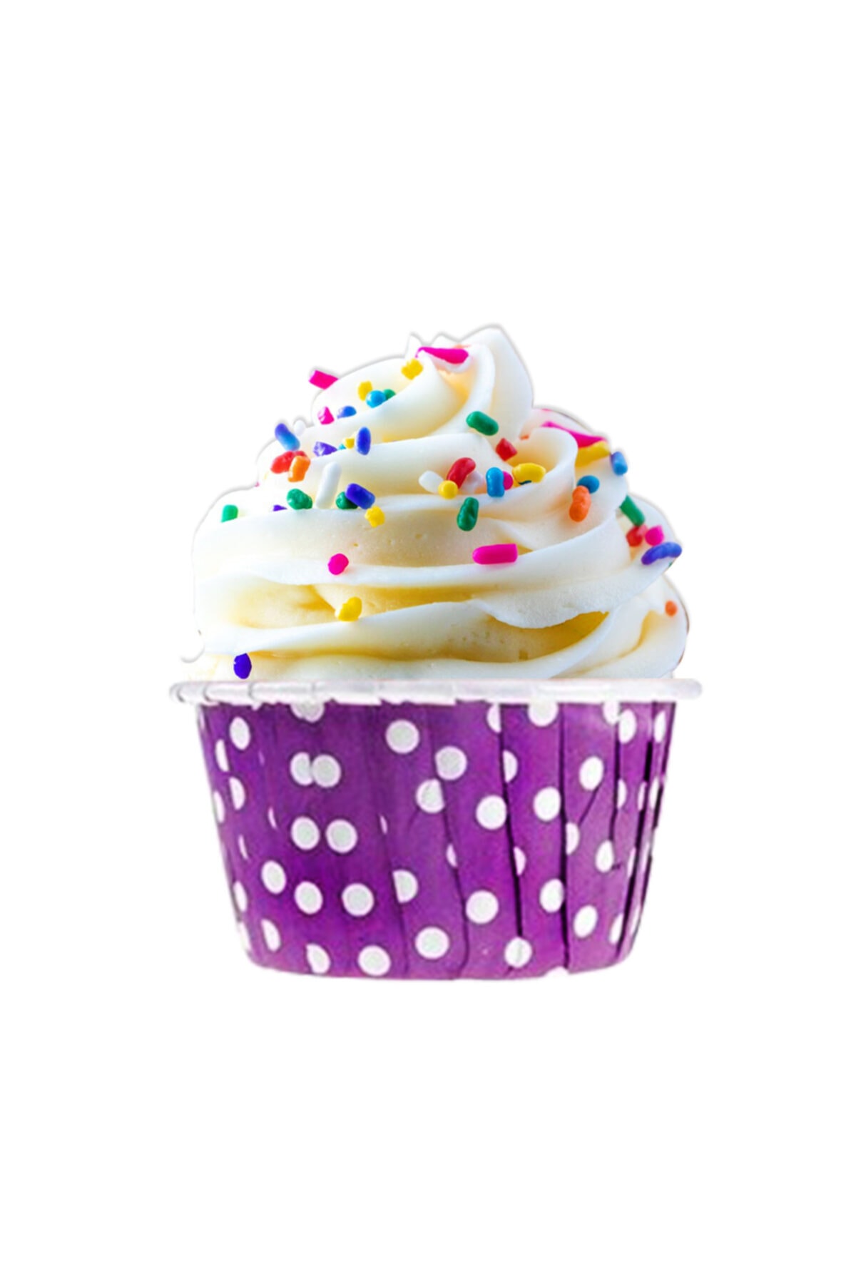 Partimarka Mor Beyaz Puanlı Cupcake Kabı