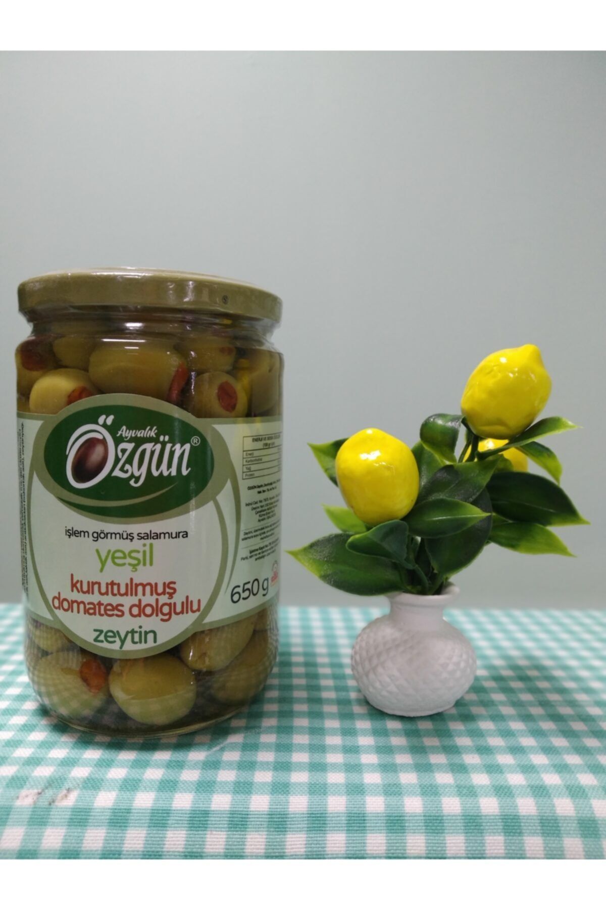 ÖZGÜN ZEYTİN & ZEYTİNYAĞI Kurutulmuş Domates Dolgulu Cam Kavanoz 400 Gram