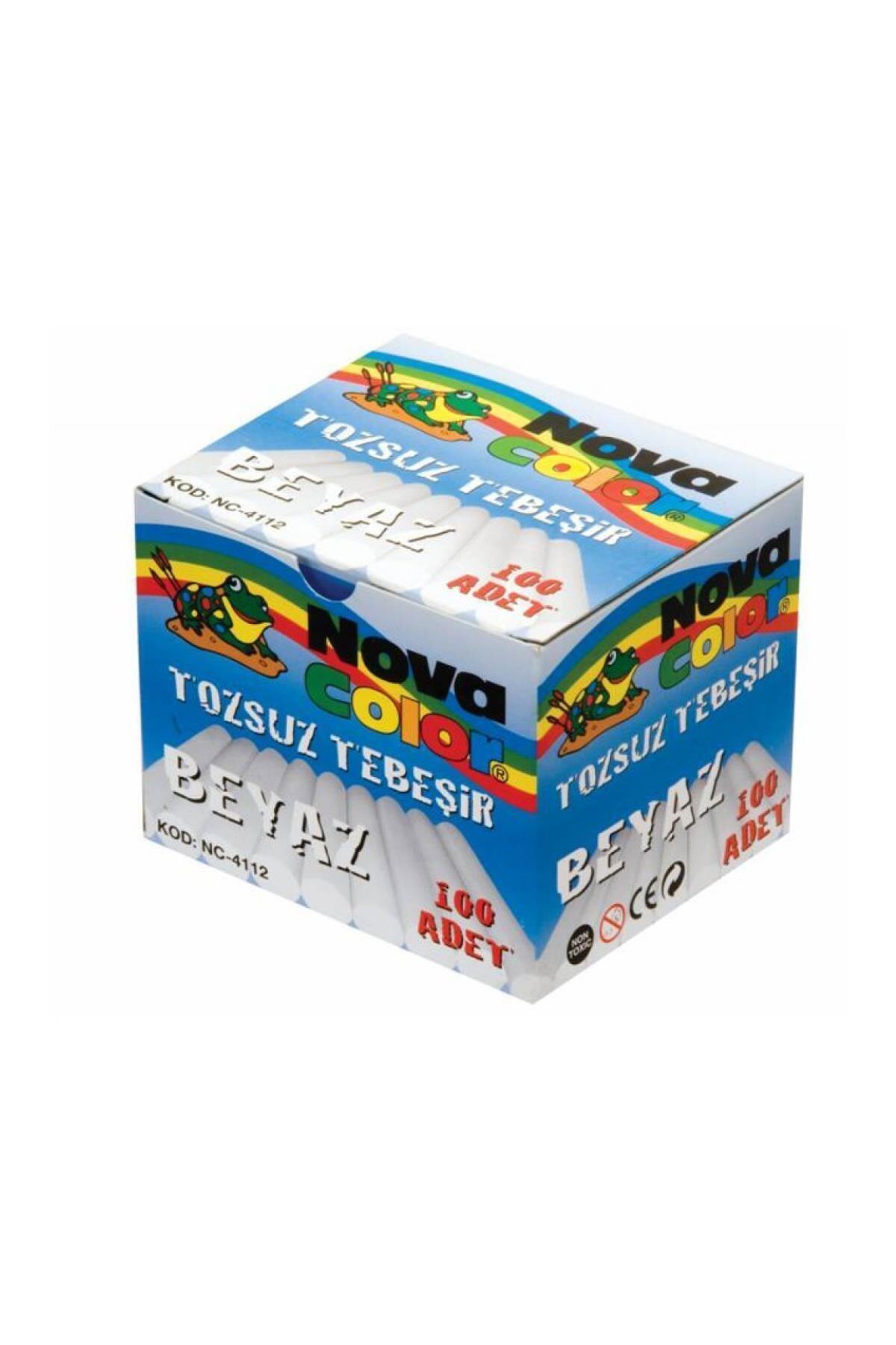 Nova Color Tozsuz Tebeşir 100'lü Beyaz Nc-4112