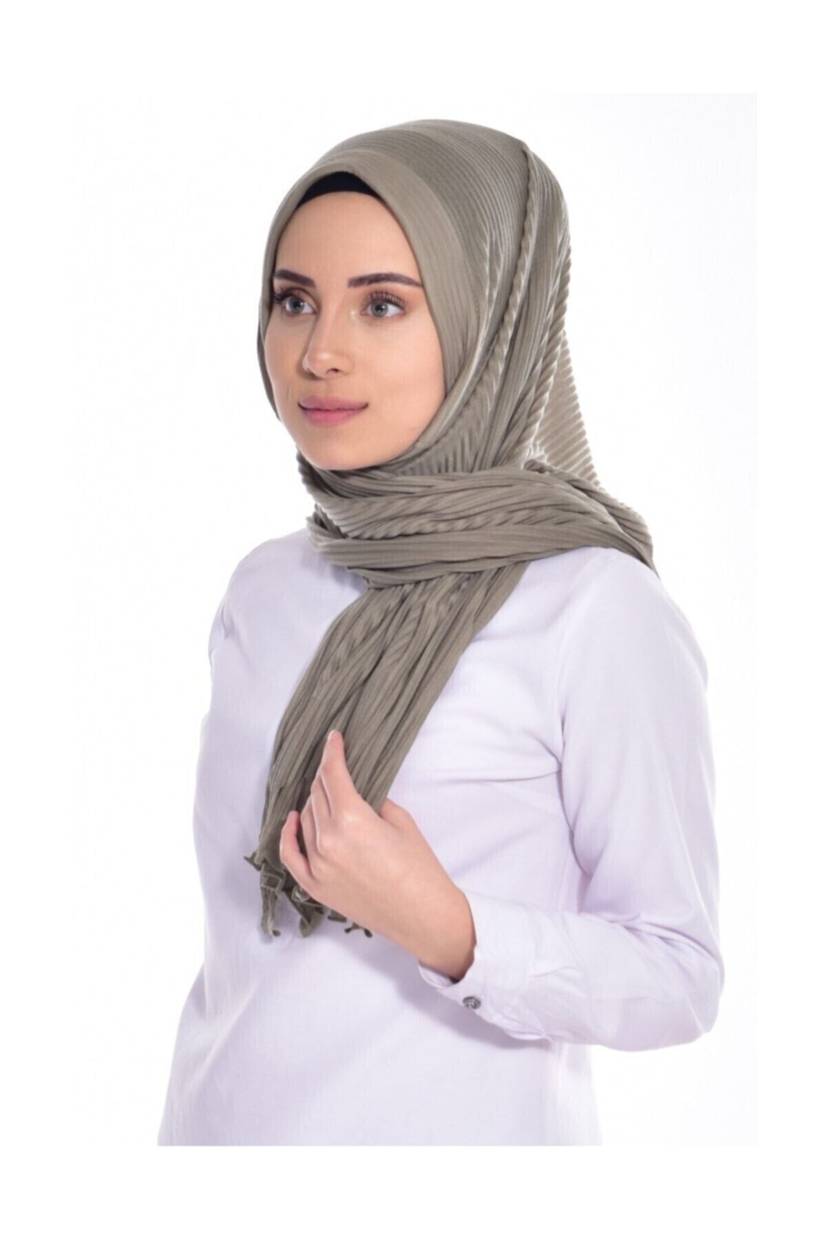 Belifanti Collection Pliseli Pratik Penye Hazır Şal Pratik Şal