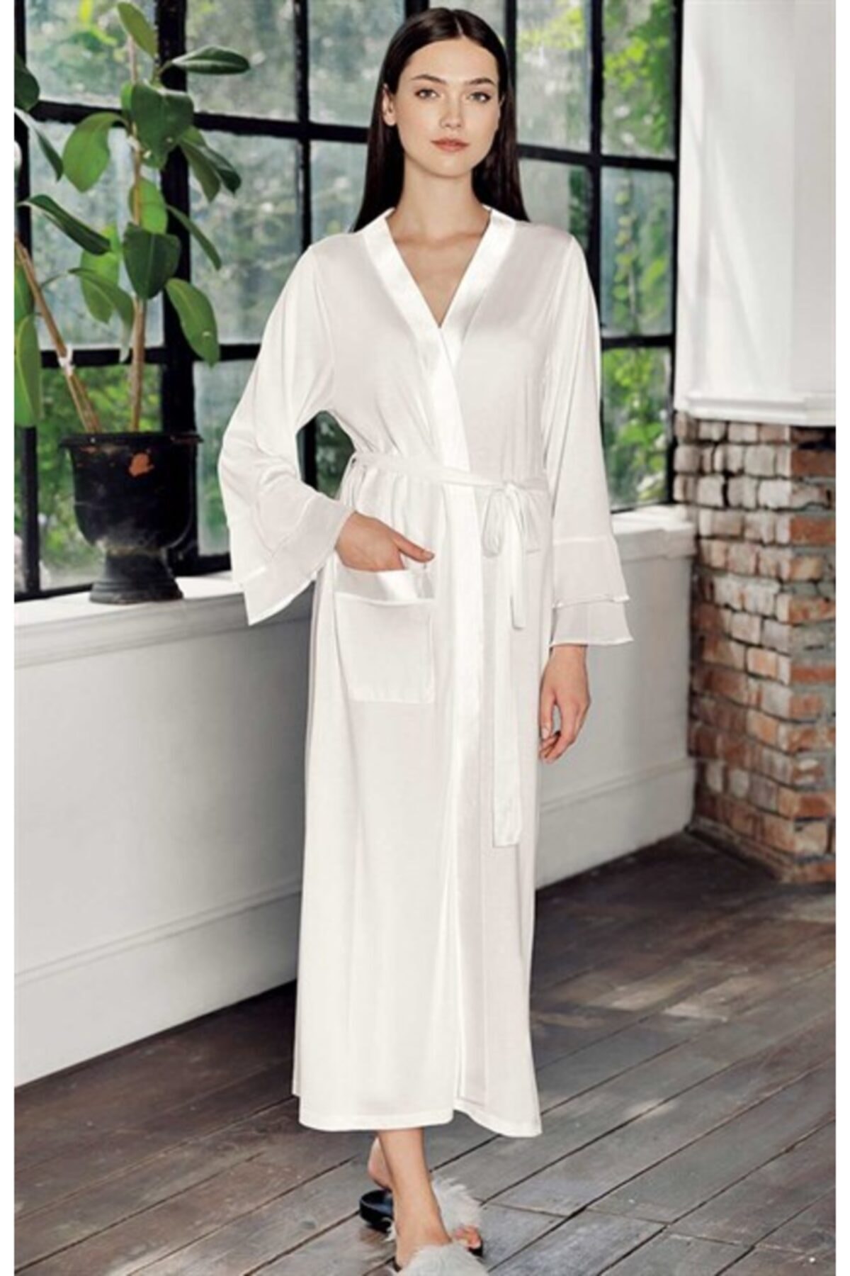 Artış Kadın Ekru Tek Sabahlık 8600